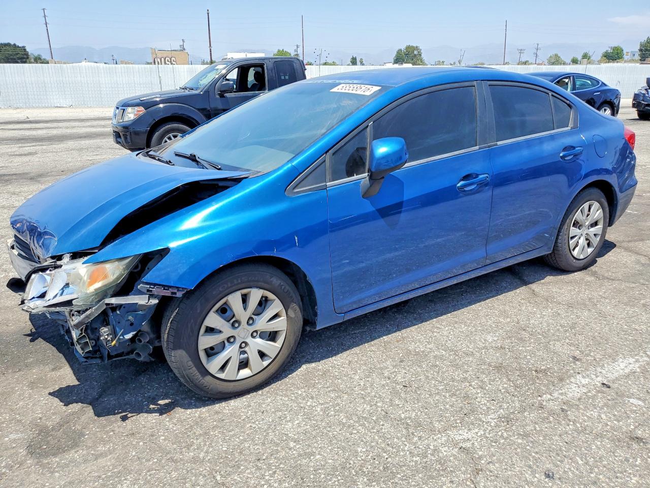2012 Honda Civic Lx Синий vin: 19XFB2F52CE351877