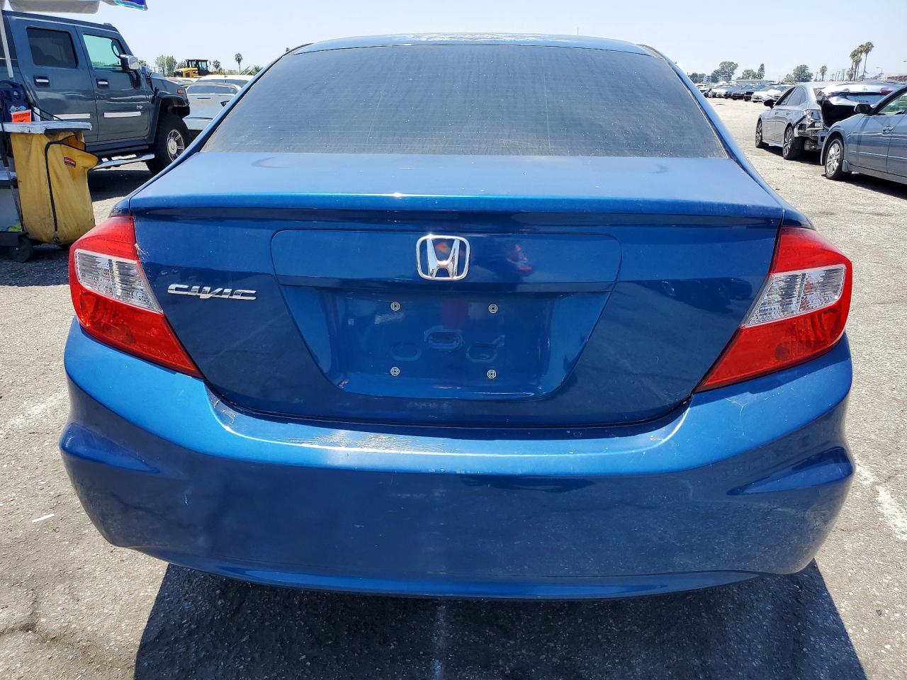 2012 Honda Civic Lx Blue vin: 19XFB2F52CE351877