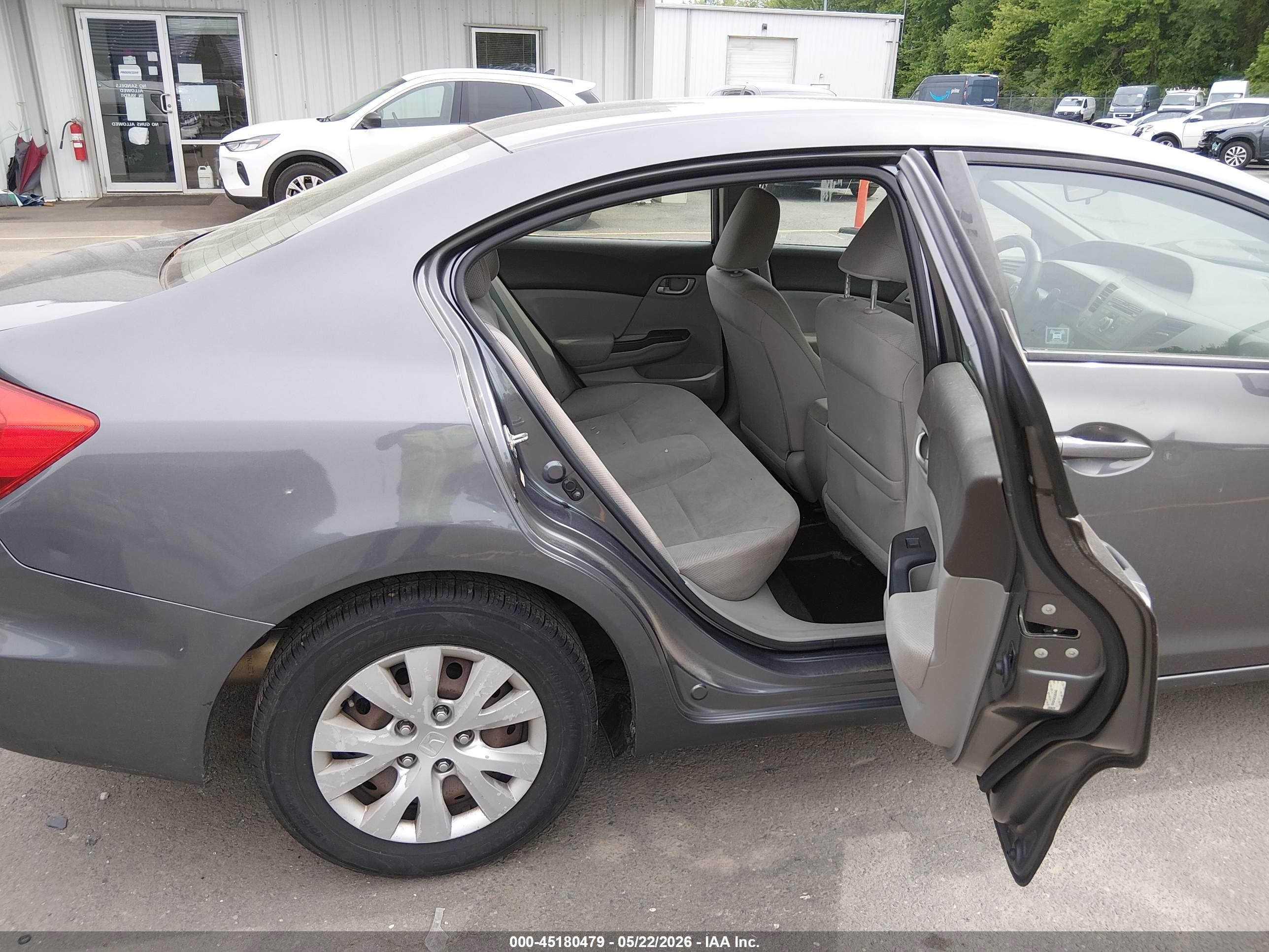 2012 Honda Civic Lx Серый vin: 19XFB2F52CE352642