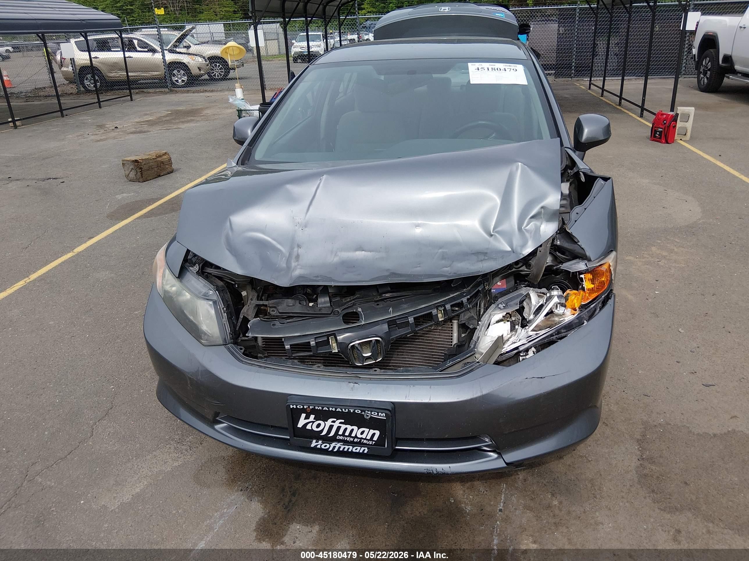 2012 Honda Civic Lx Серый vin: 19XFB2F52CE352642