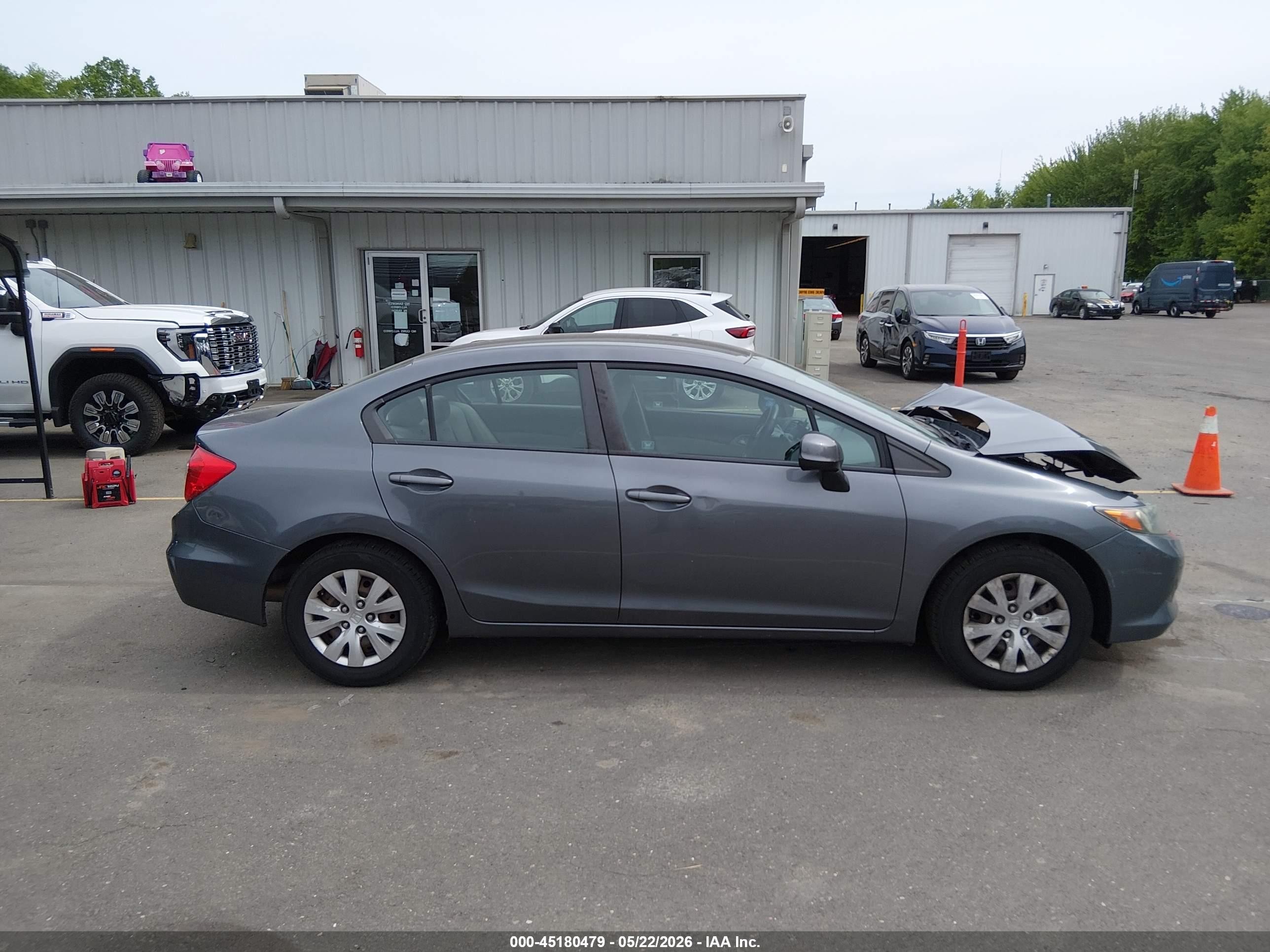 2012 Honda Civic Lx Серый vin: 19XFB2F52CE352642