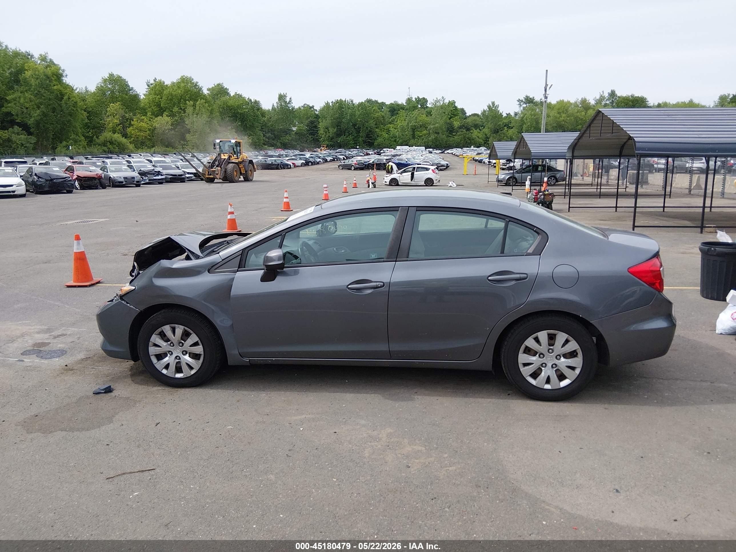 2012 Honda Civic Lx Серый vin: 19XFB2F52CE352642