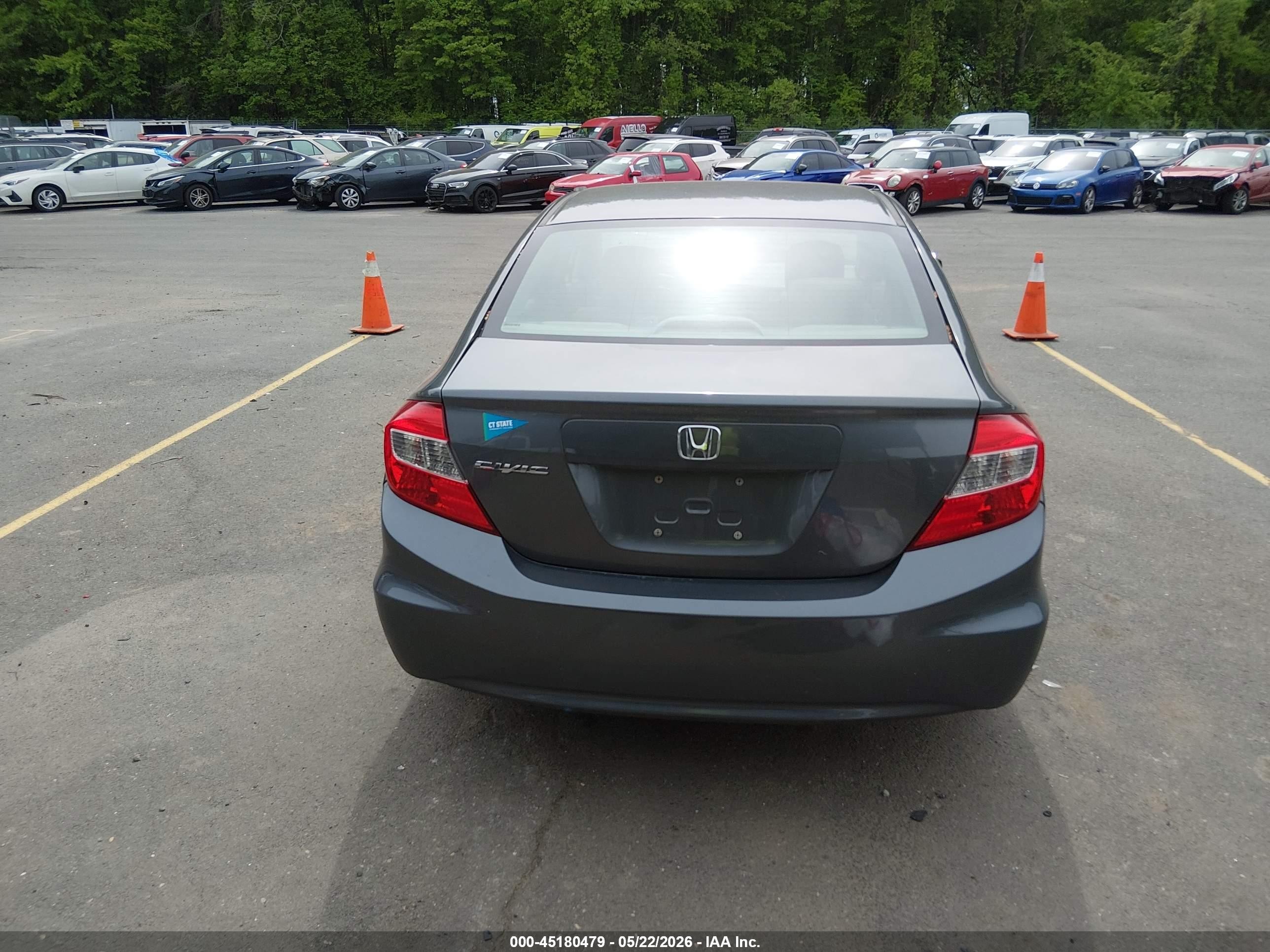 2012 Honda Civic Lx Серый vin: 19XFB2F52CE352642