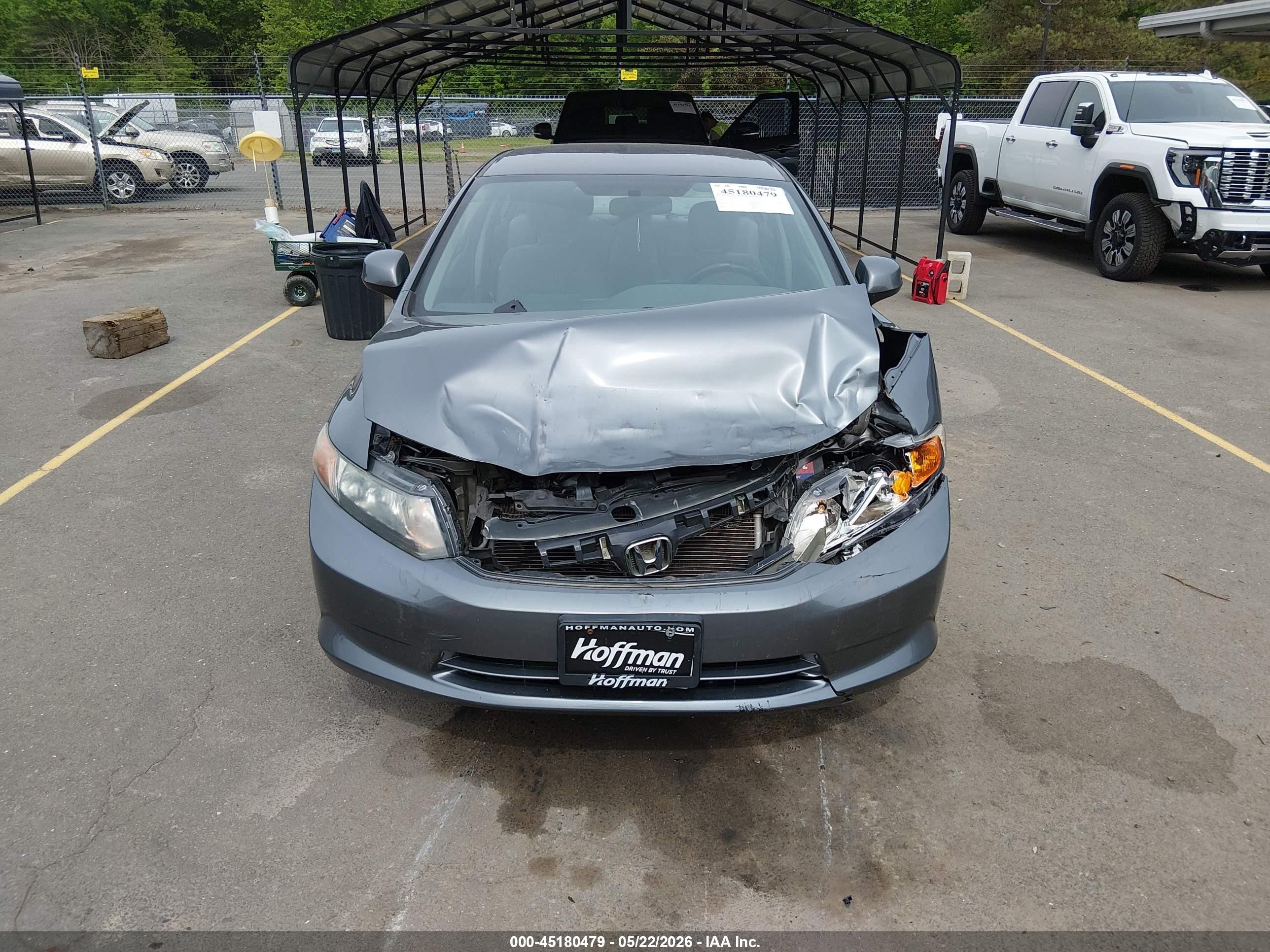 2012 Honda Civic Lx Серый vin: 19XFB2F52CE352642