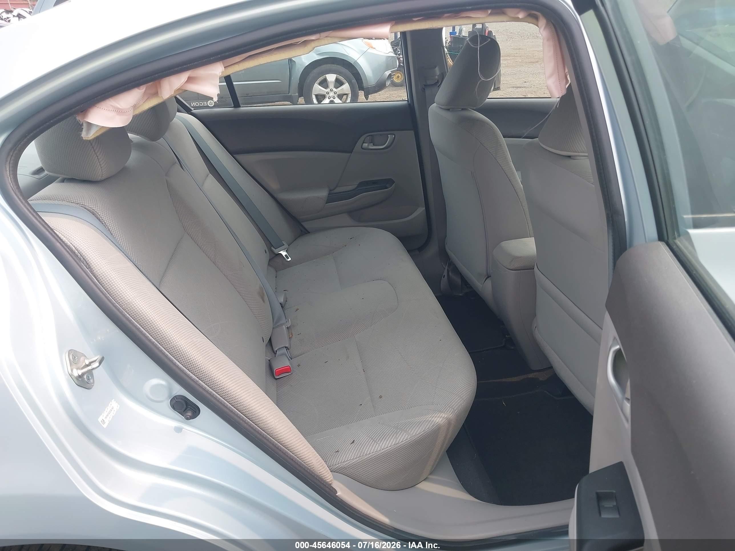 2012 Honda Civic Lx Light Blue vin: 19XFB2F52CE361647
