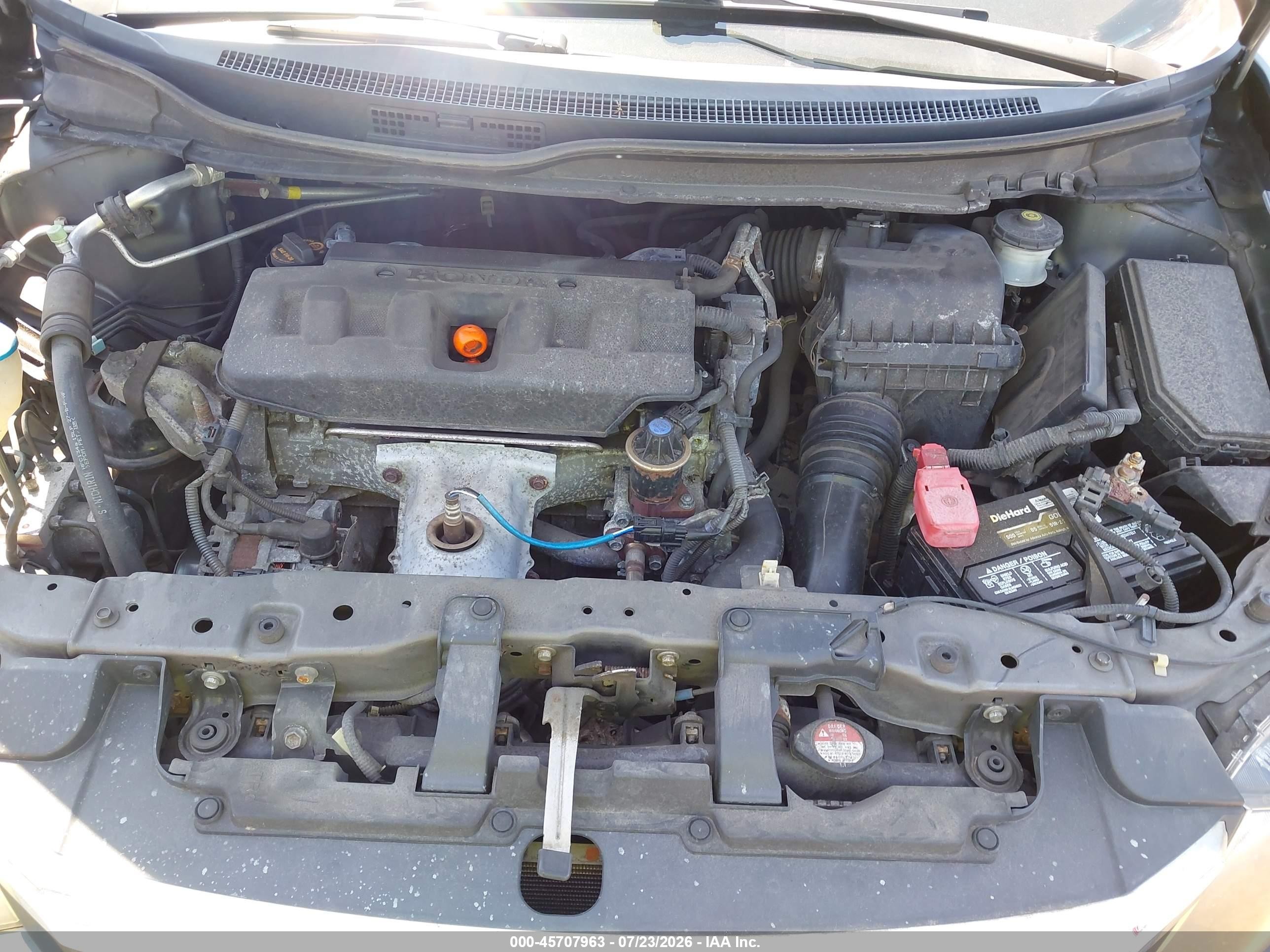 2012 Honda Civic Lx Серый vin: 19XFB2F52CE361843