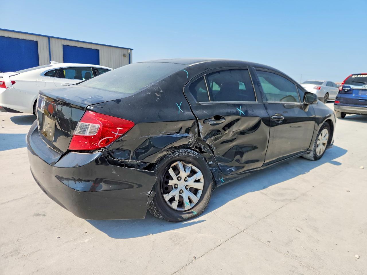 2012 Honda Civic Lx Черный vin: 19XFB2F52CE369828