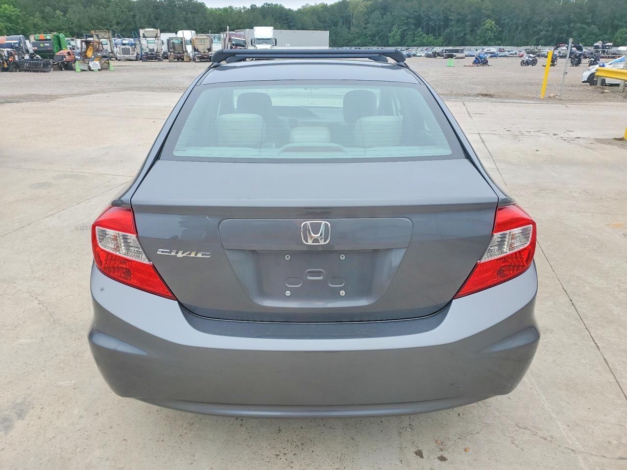 2012 Honda Civic Lx Gray vin: 19XFB2F52CE372437