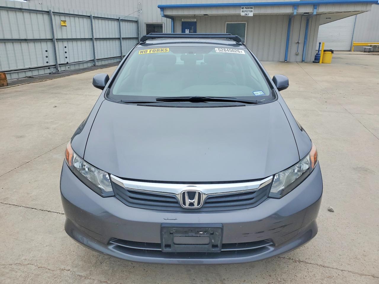 2012 Honda Civic Lx Gray vin: 19XFB2F52CE372437