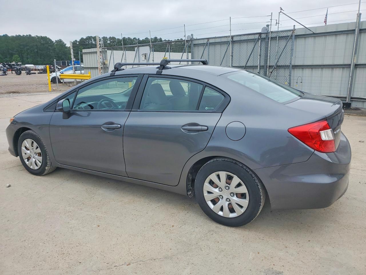 2012 Honda Civic Lx Gray vin: 19XFB2F52CE372437