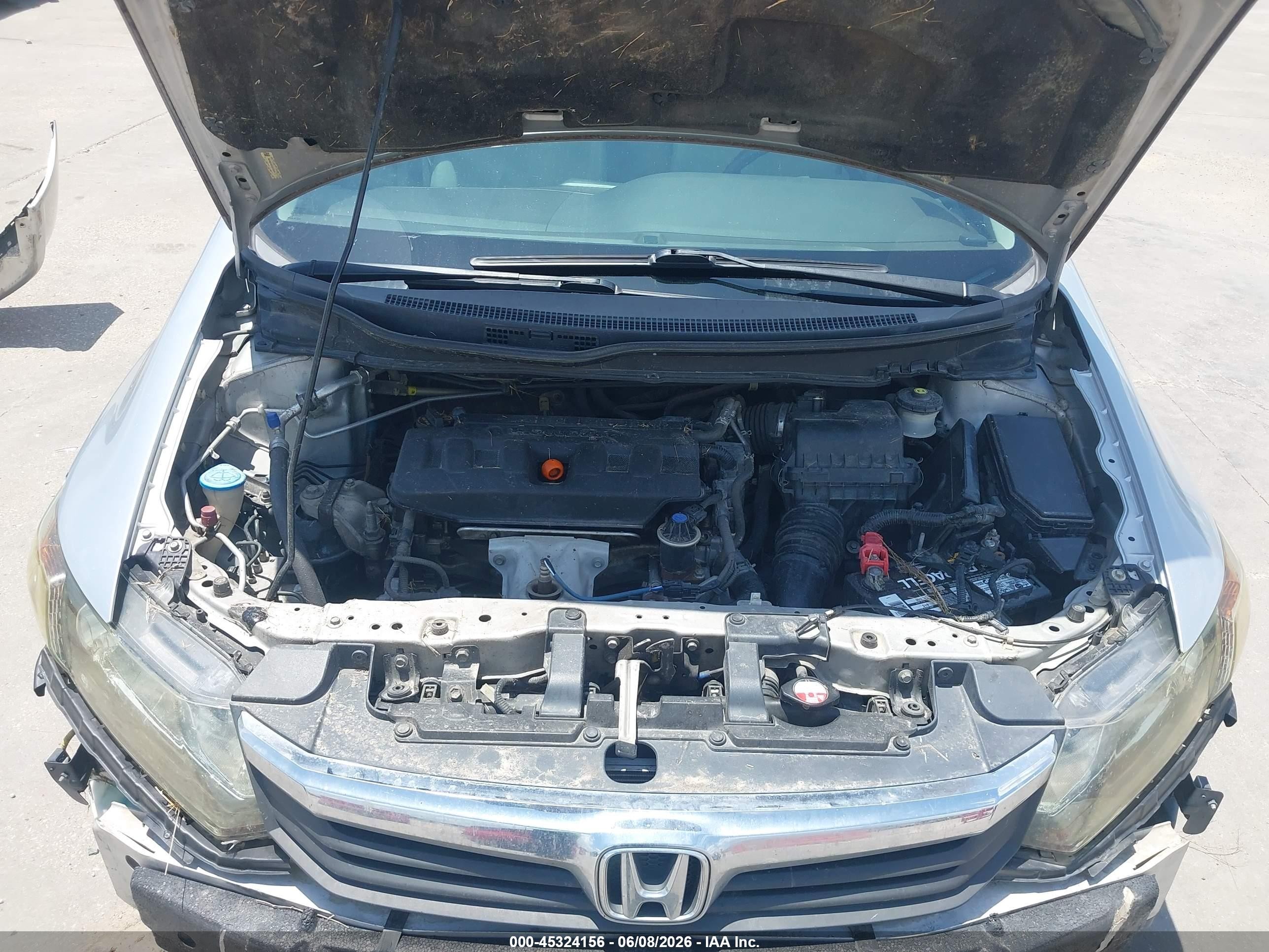 2012 Honda Civic Lx Silver vin: 19XFB2F52CE373376