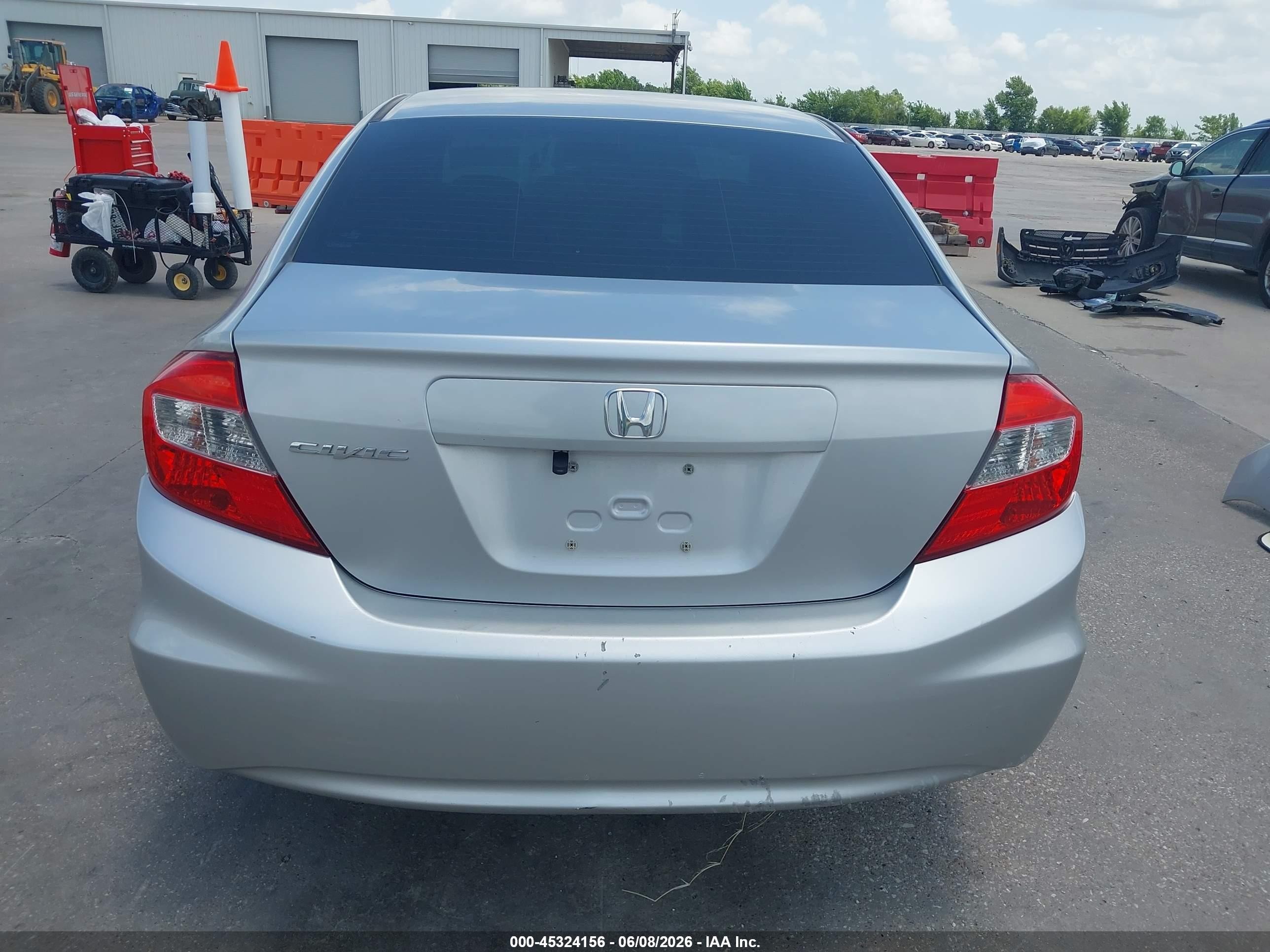 2012 Honda Civic Lx Silver vin: 19XFB2F52CE373376