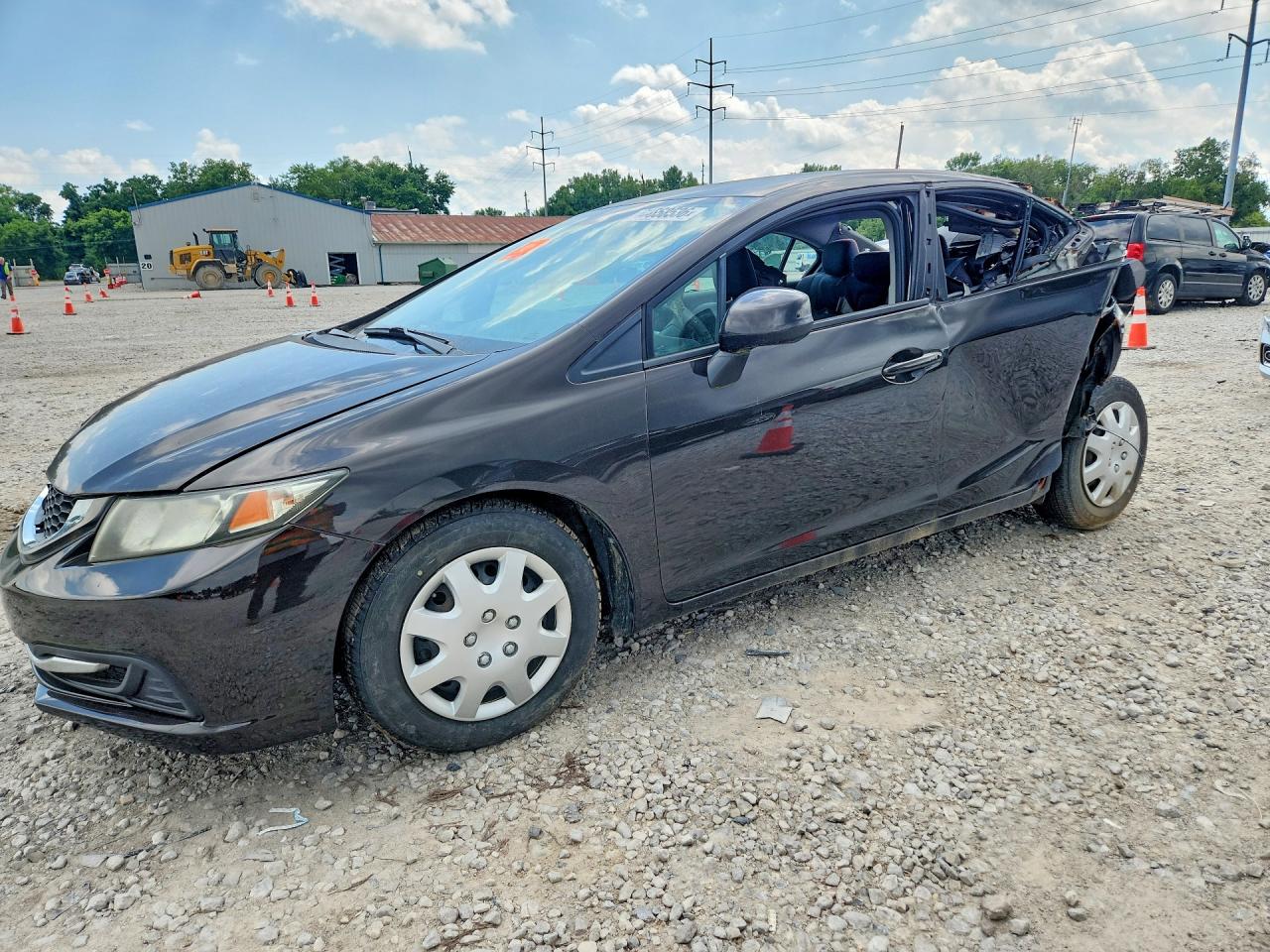 2013 Honda Civic Lx Black vin: 19XFB2F52DE015440