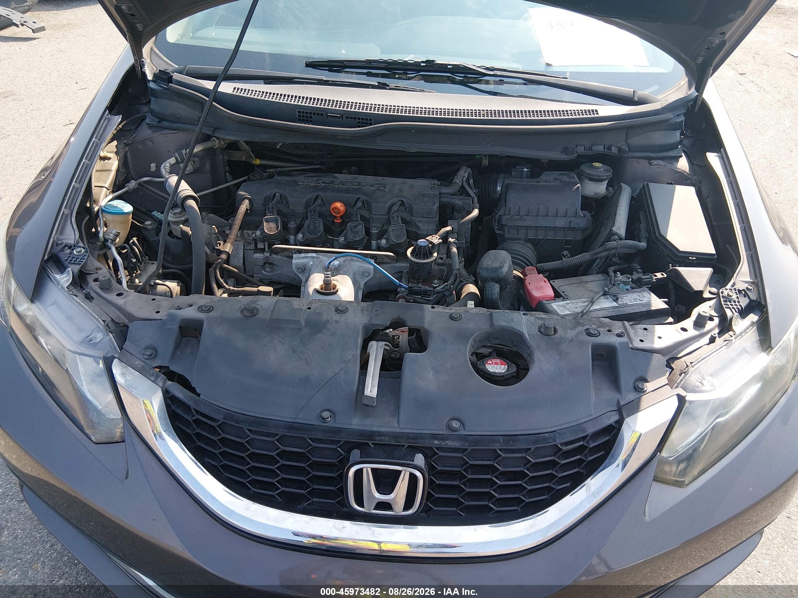 2013 Honda Civic Lx Gray vin: 19XFB2F52DE020752