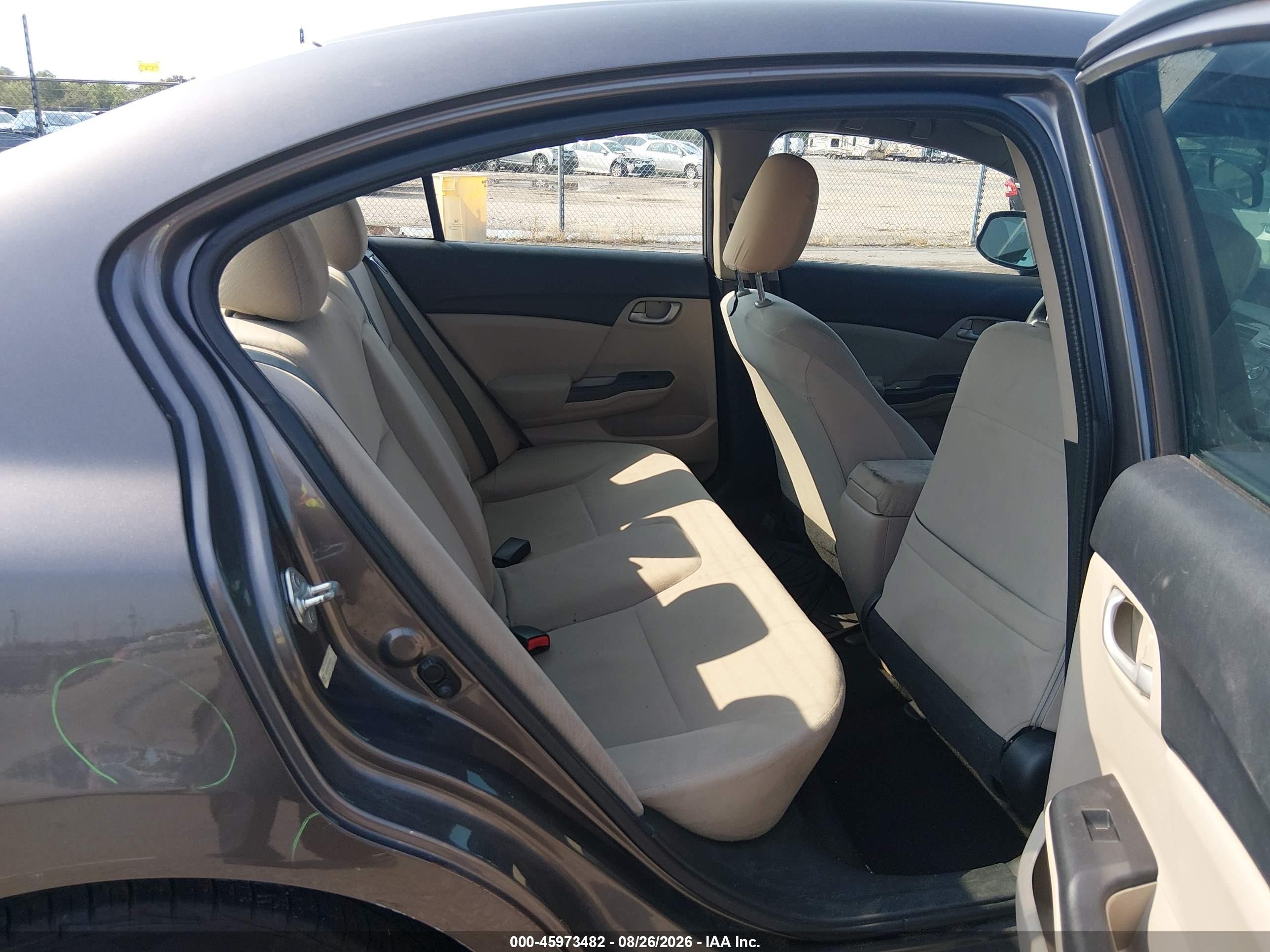 2013 Honda Civic Lx Gray vin: 19XFB2F52DE020752