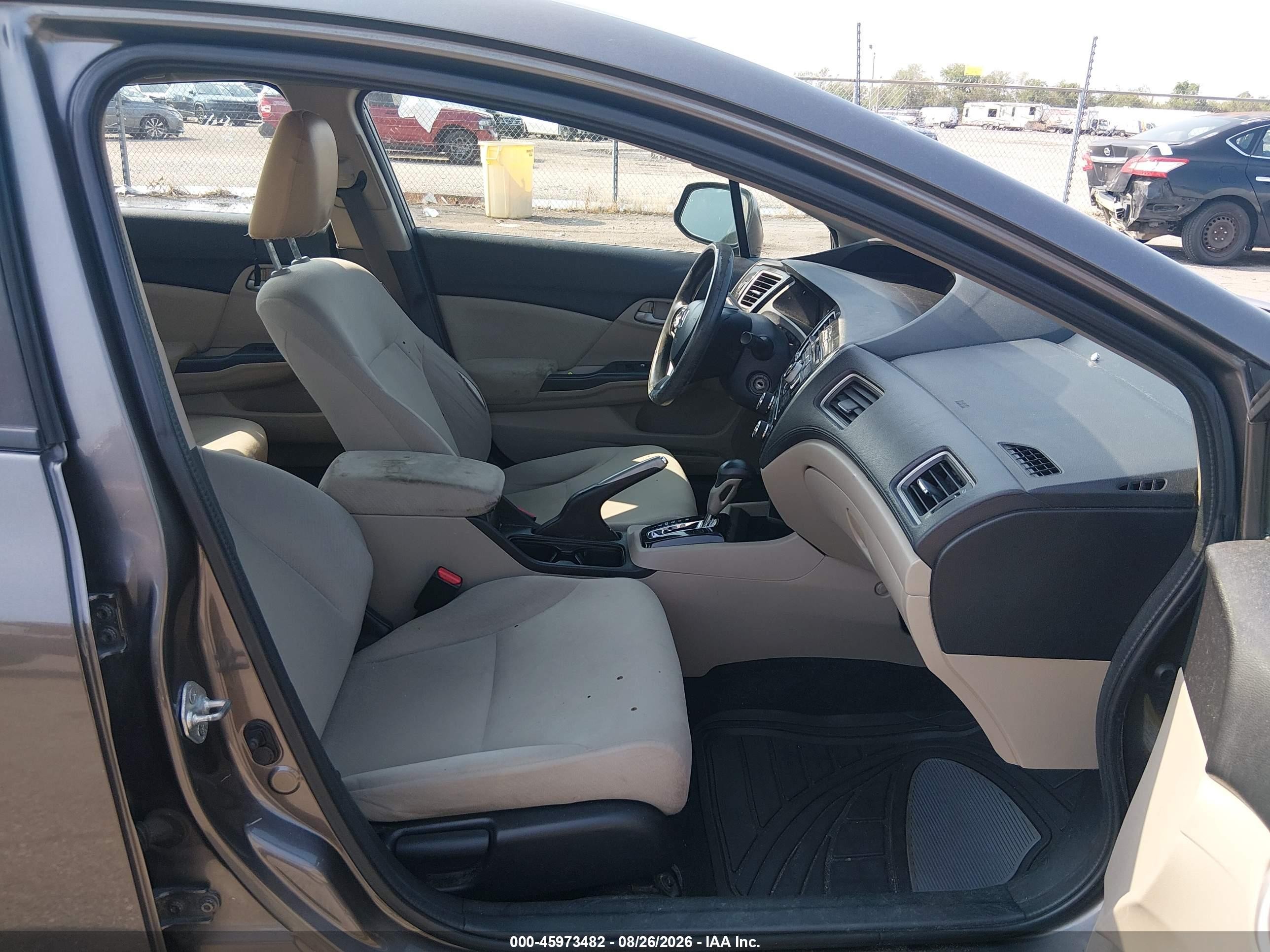 2013 Honda Civic Lx Gray vin: 19XFB2F52DE020752