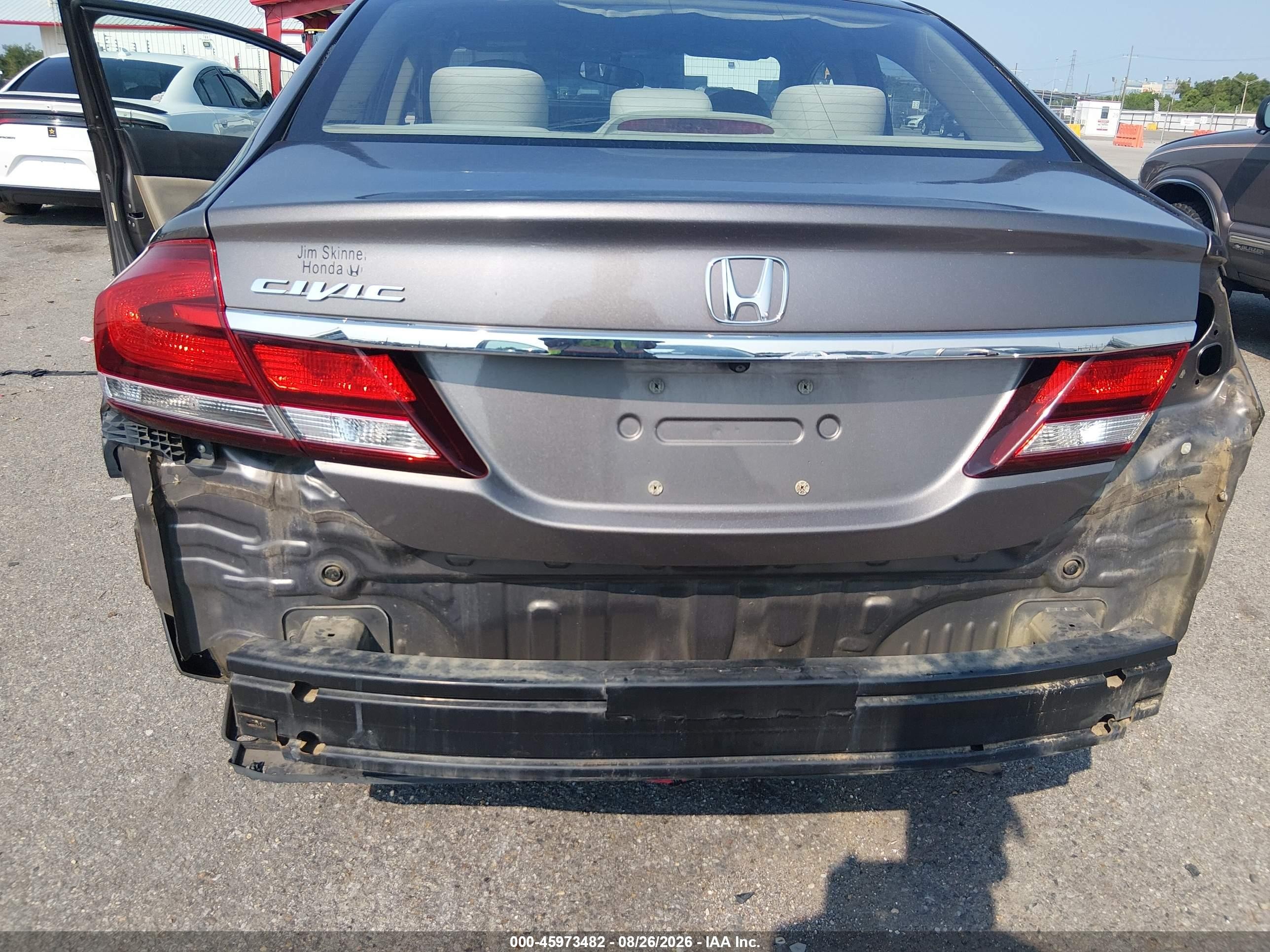 2013 Honda Civic Lx Gray vin: 19XFB2F52DE020752