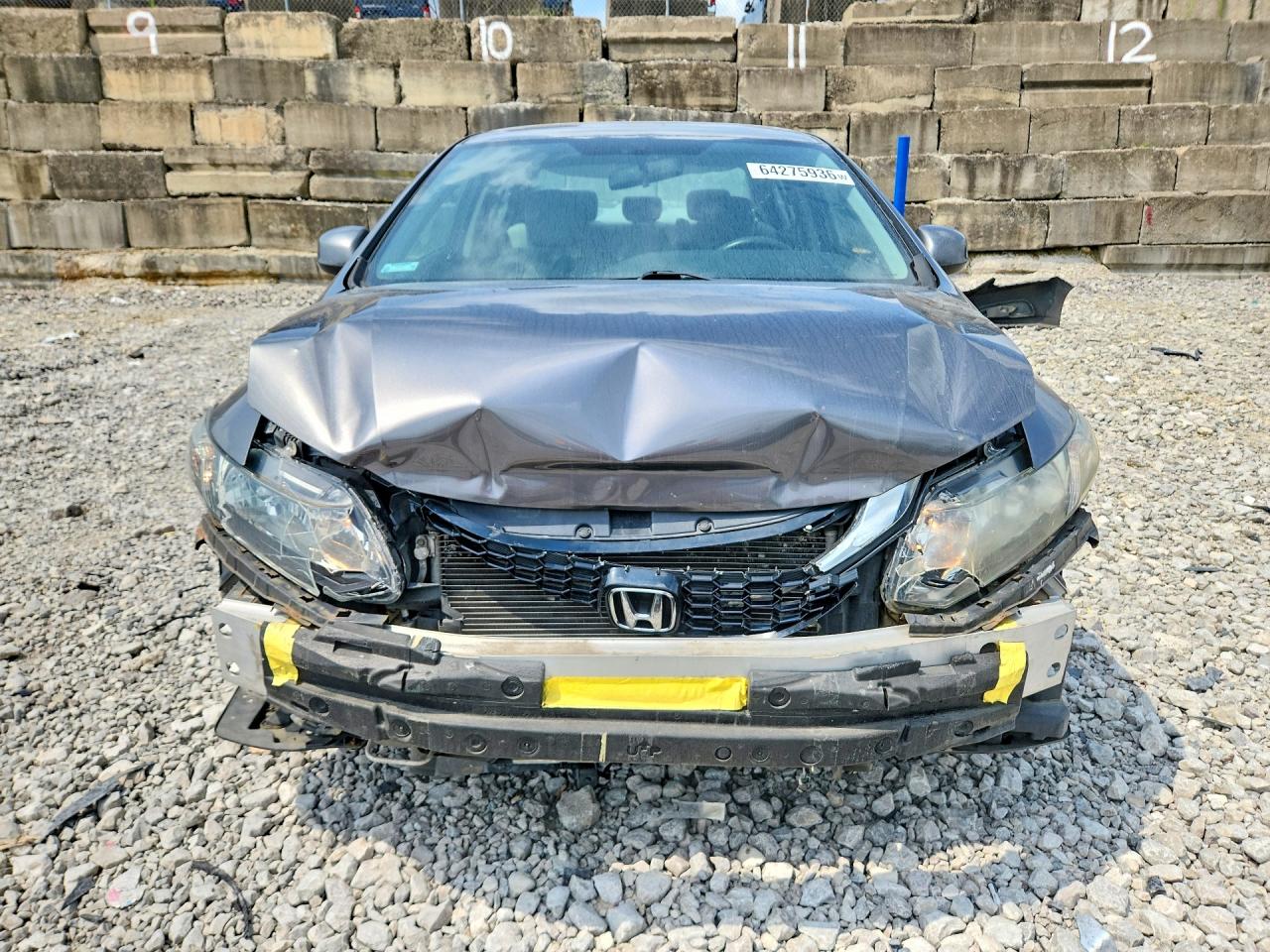 2013 Honda Civc Gray vin: 19XFB2F52DE041455