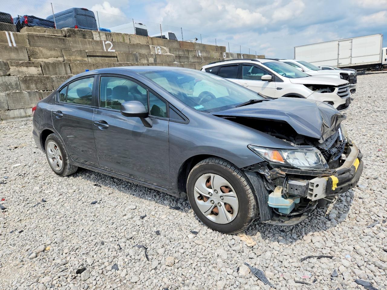 2013 Honda Civc Gray vin: 19XFB2F52DE041455