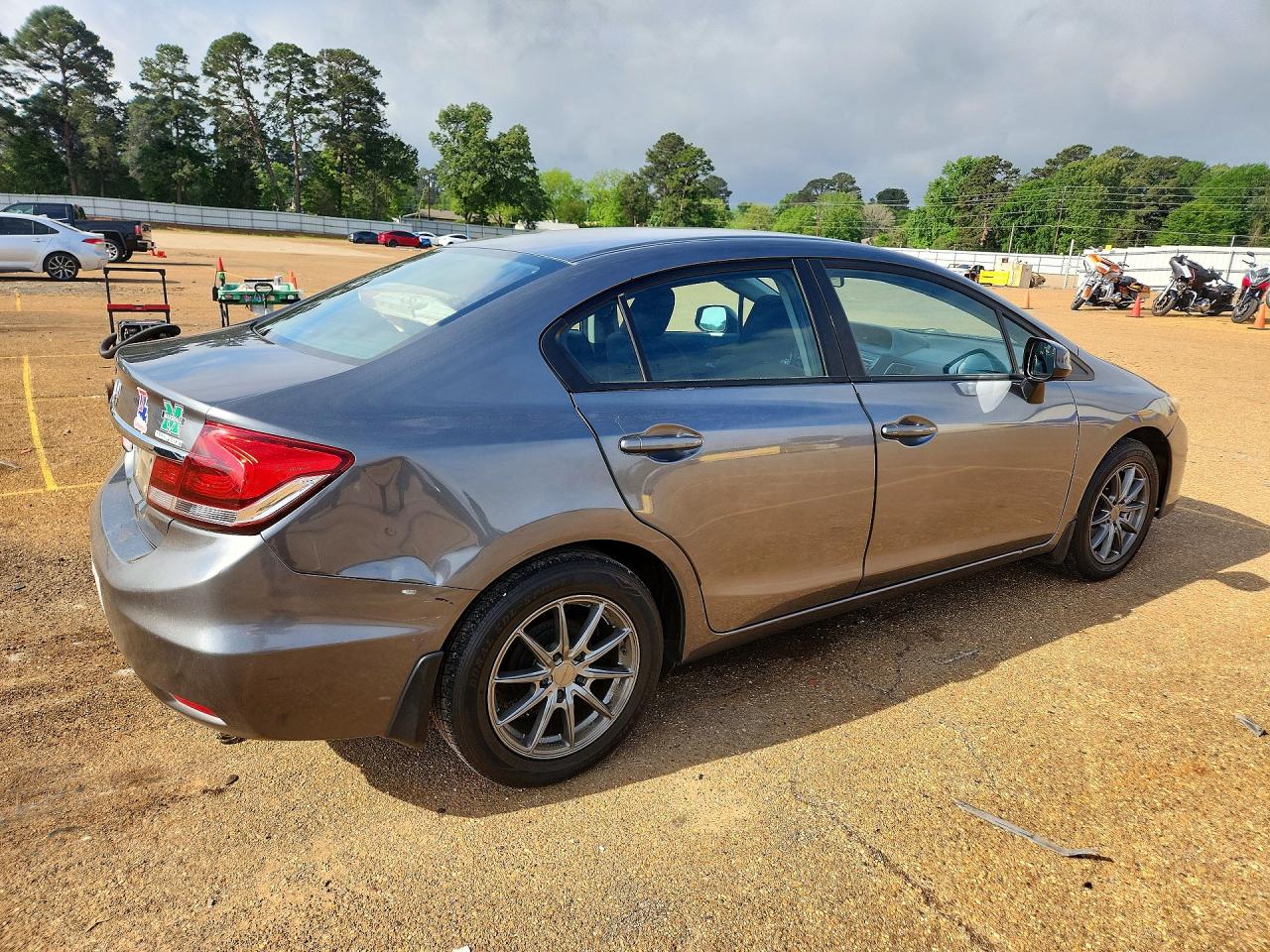 2013 Honda Civic Lx Gray vin: 19XFB2F52DE043805