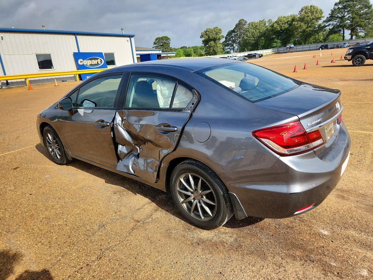 2013 Honda Civic Lx Gray vin: 19XFB2F52DE043805