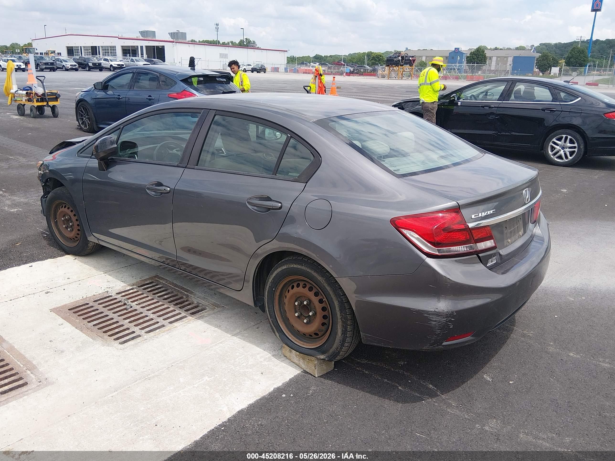 2013 Honda Civic Lx Серый vin: 19XFB2F52DE045523