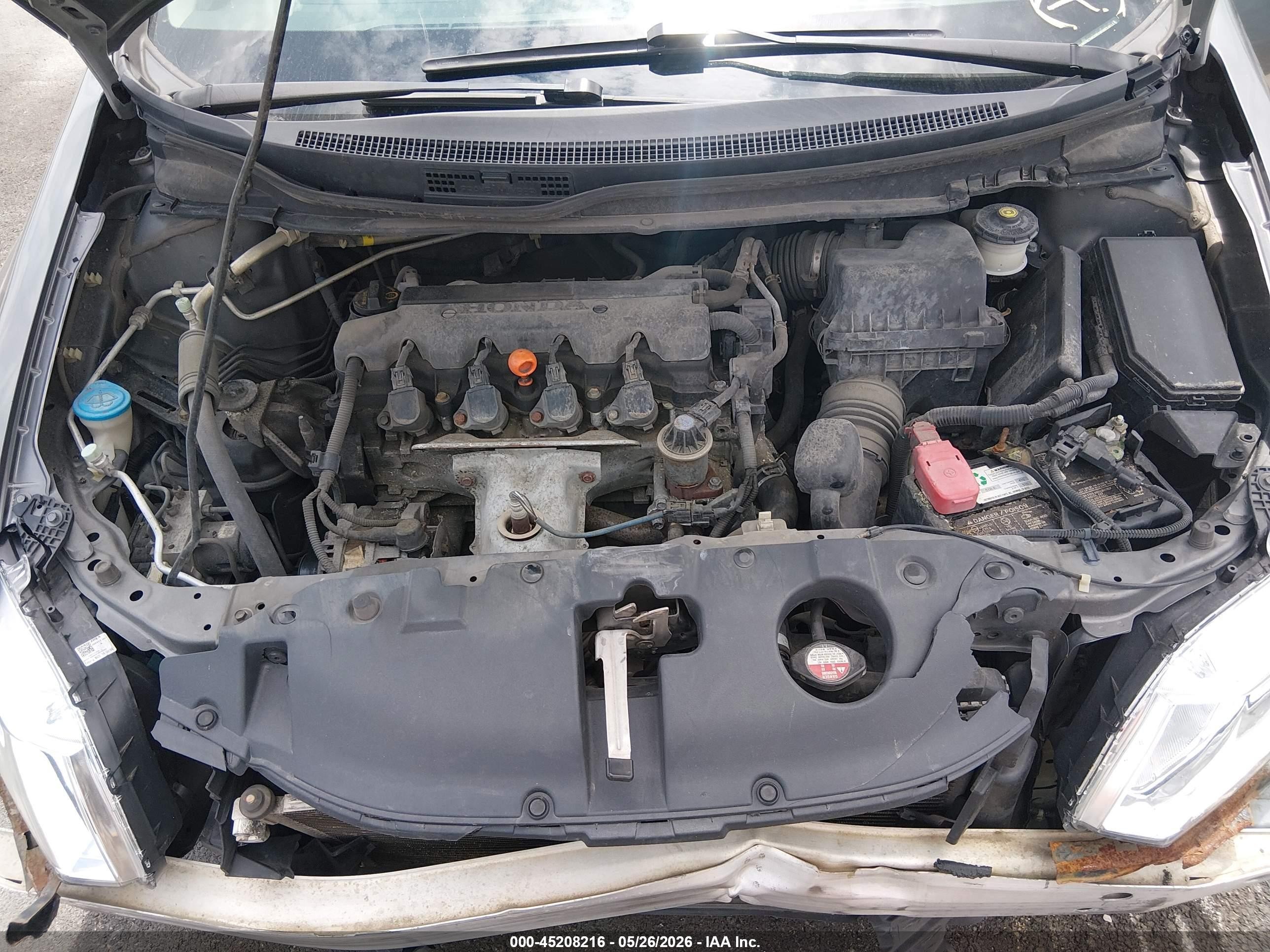 2013 Honda Civic Lx Серый vin: 19XFB2F52DE045523