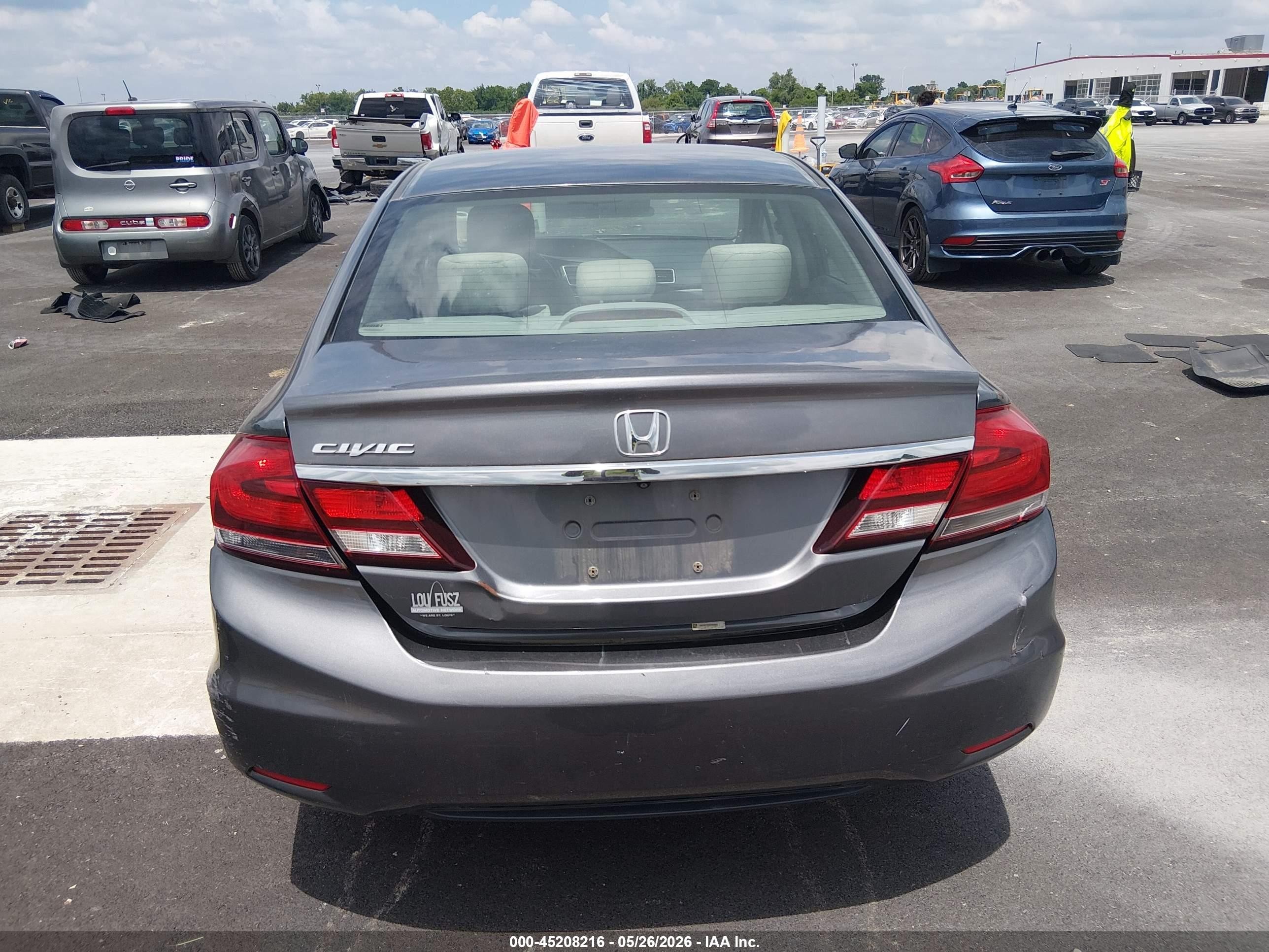 2013 Honda Civic Lx Серый vin: 19XFB2F52DE045523