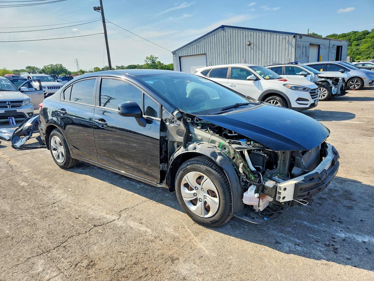 2013 Honda Civic Lx Black vin: 19XFB2F52DE051693