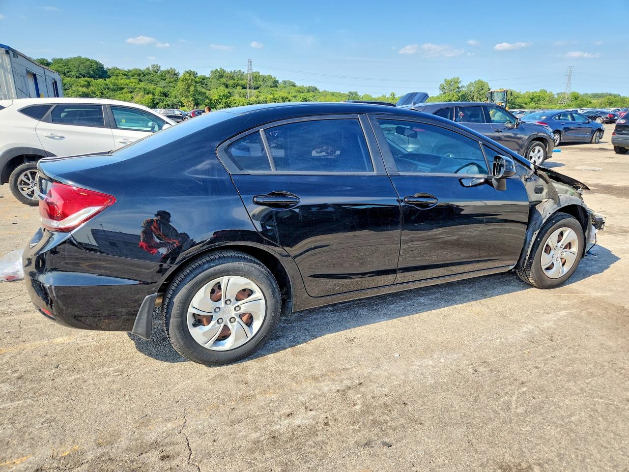 2013 Honda Civic Lx Black vin: 19XFB2F52DE051693