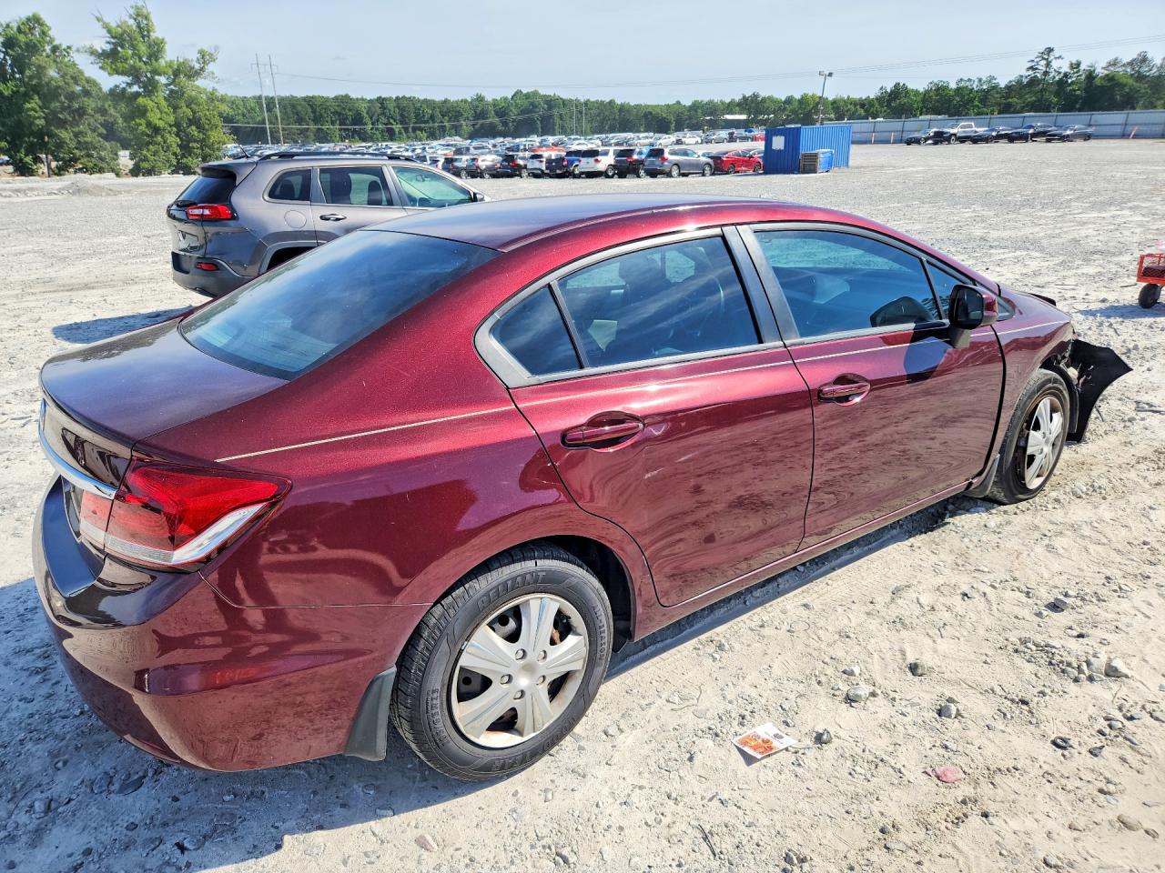 2013 Honda Civic Lx Maroon vin: 19XFB2F52DE052519