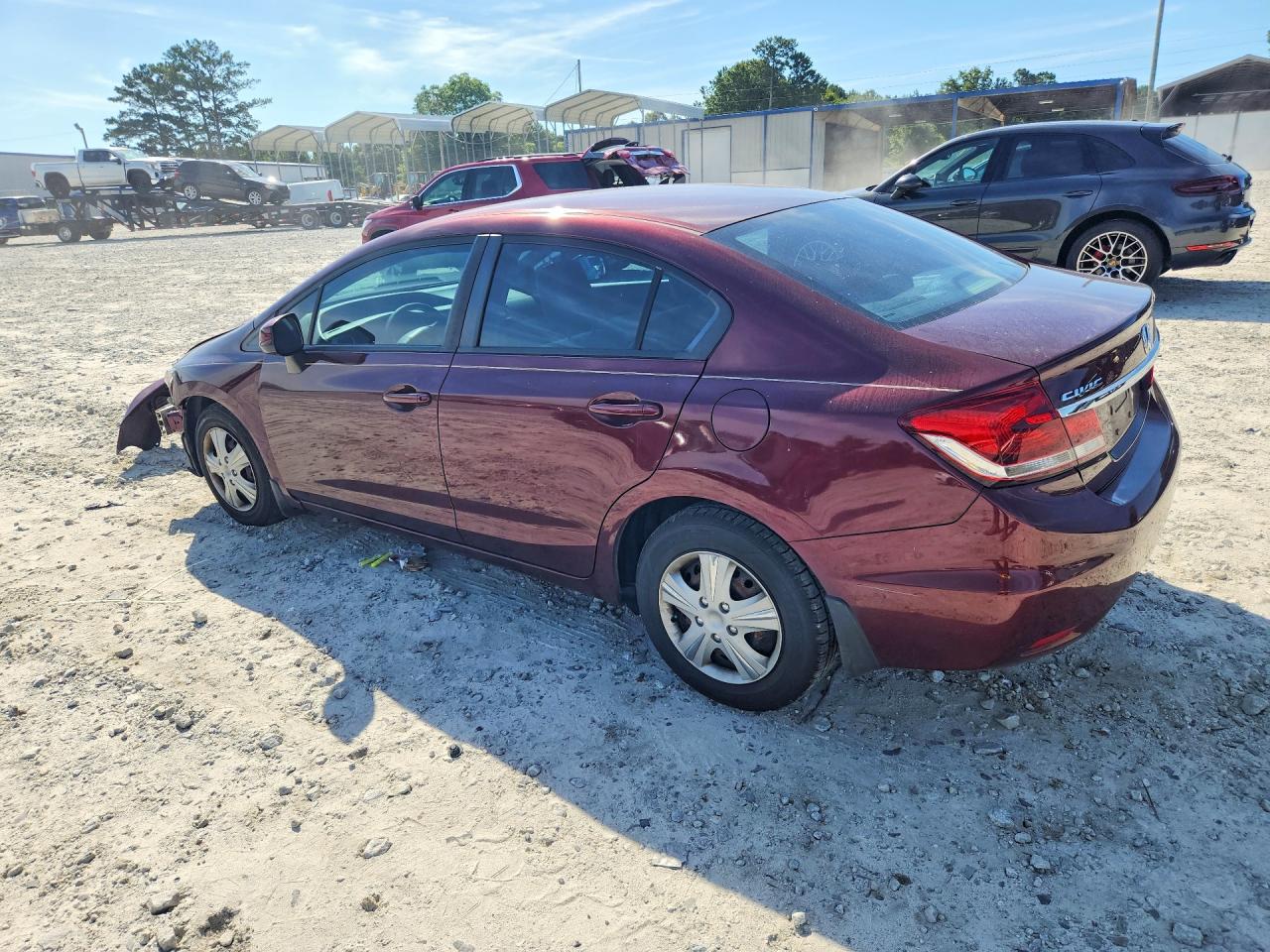 2013 Honda Civic Lx Maroon vin: 19XFB2F52DE052519