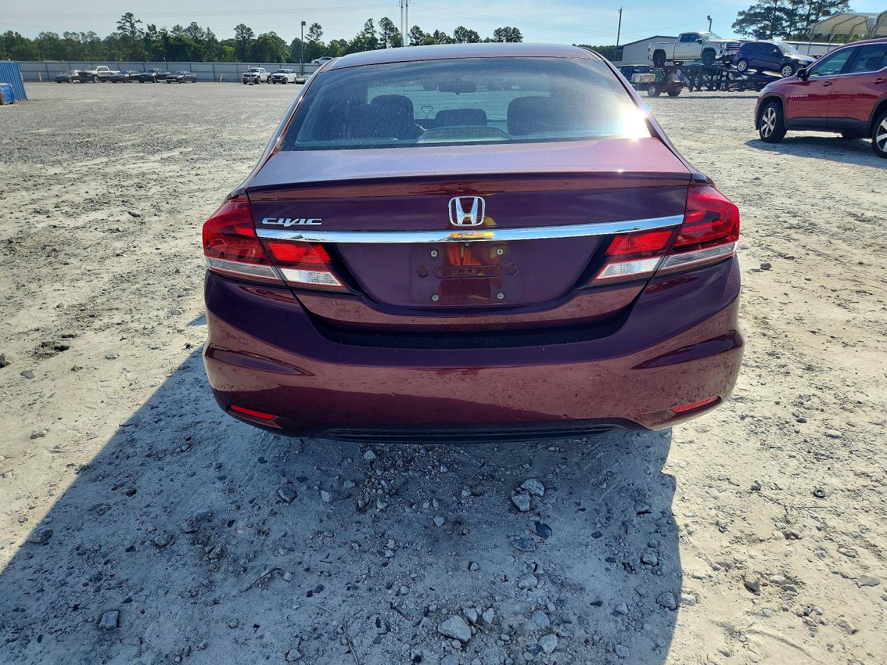2013 Honda Civic Lx Maroon vin: 19XFB2F52DE052519