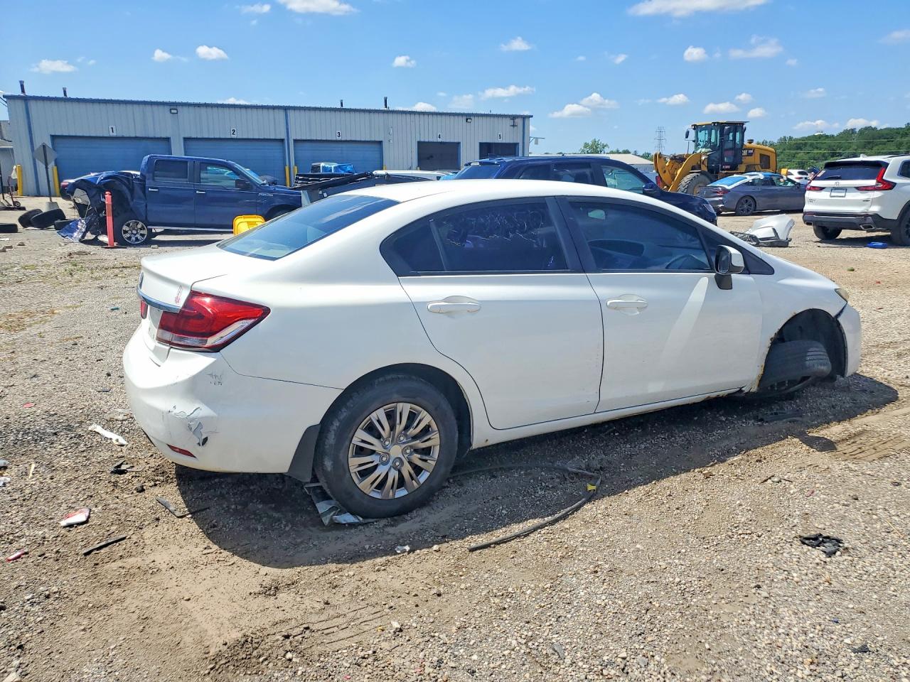 2013 Honda Civic Lx White vin: 19XFB2F52DE064668