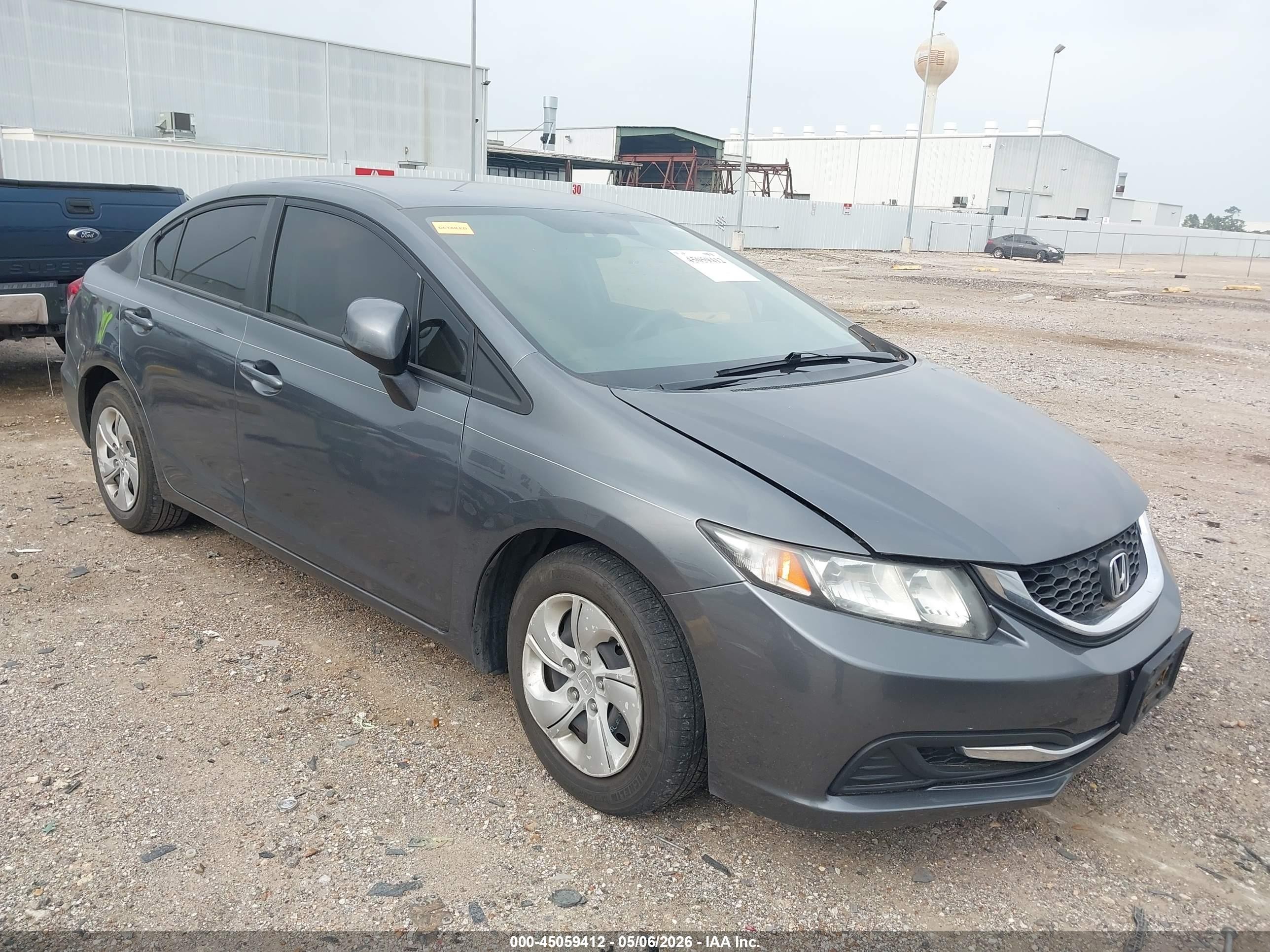 2013 Honda Civic Lx Gray vin: 19XFB2F52DE066534