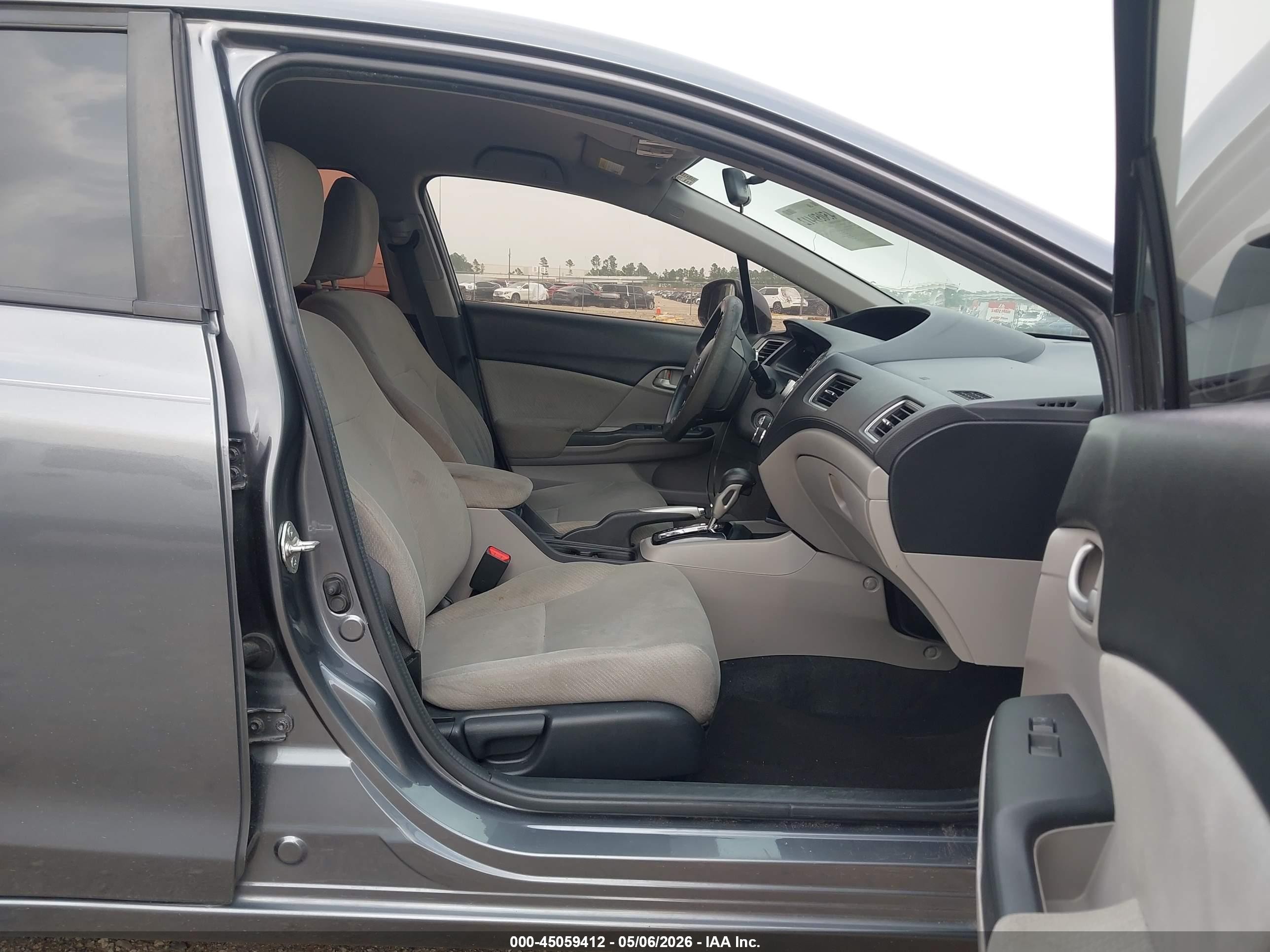 2013 Honda Civic Lx Gray vin: 19XFB2F52DE066534