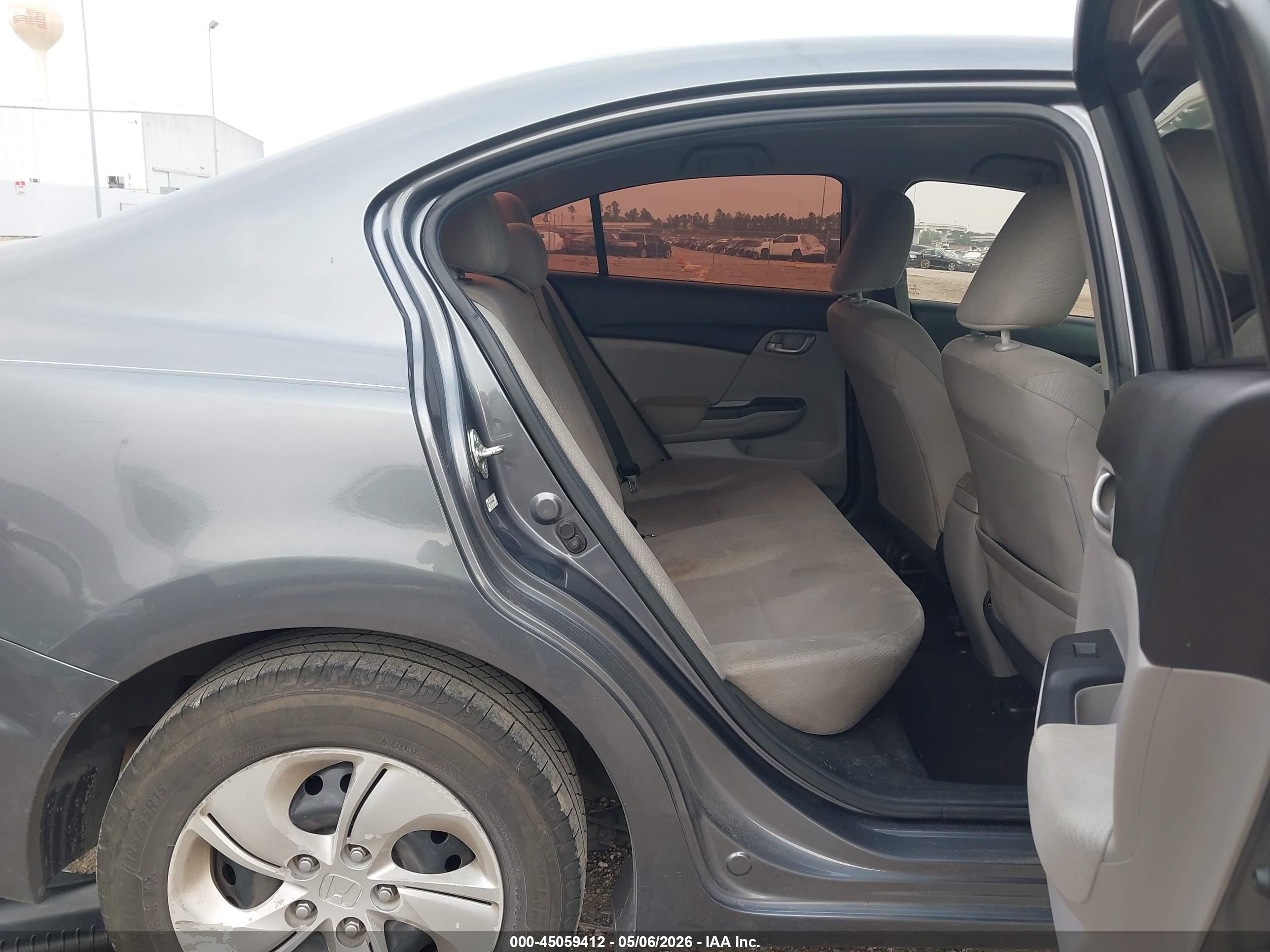 2013 Honda Civic Lx Gray vin: 19XFB2F52DE066534