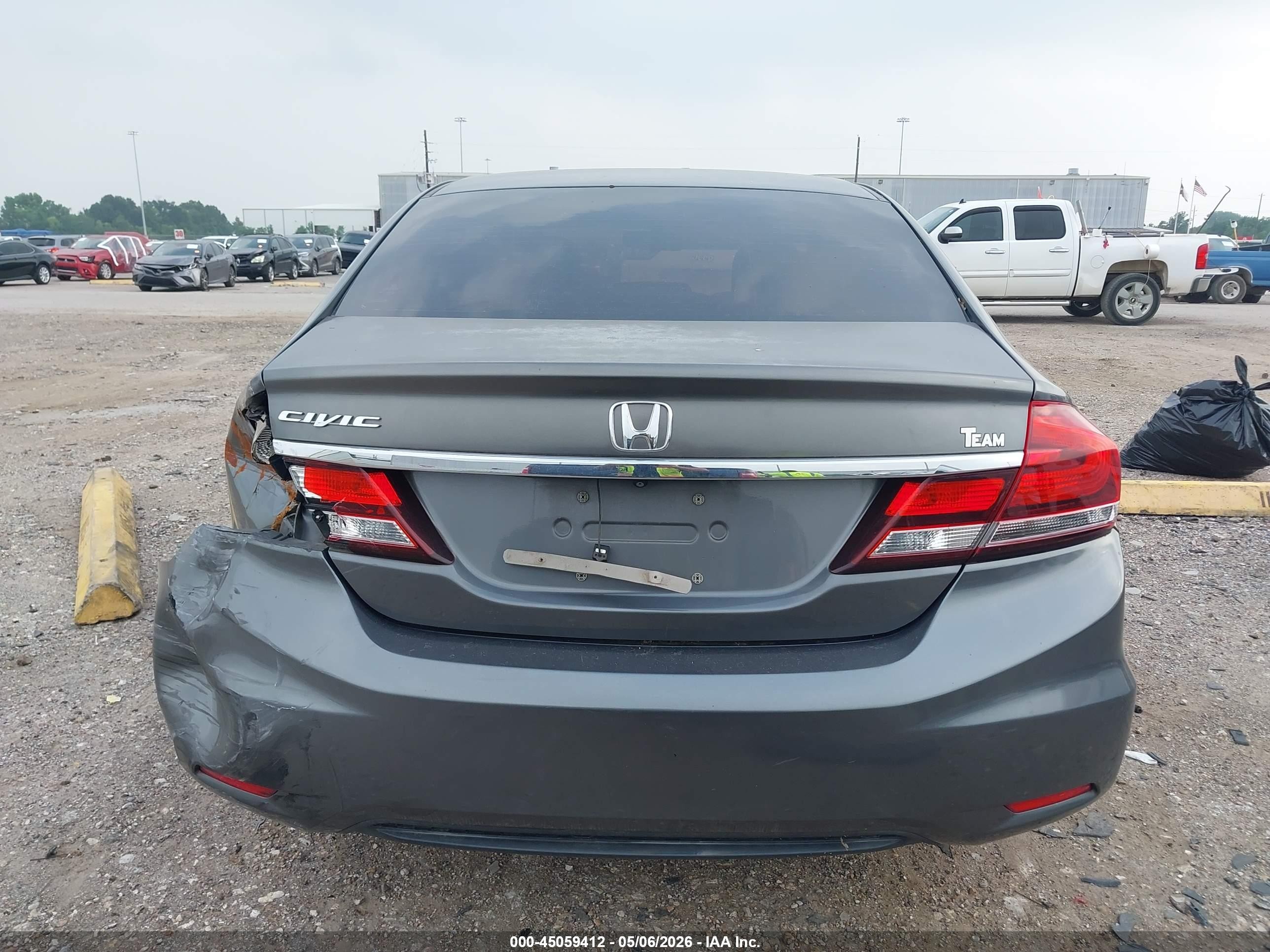 2013 Honda Civic Lx Gray vin: 19XFB2F52DE066534