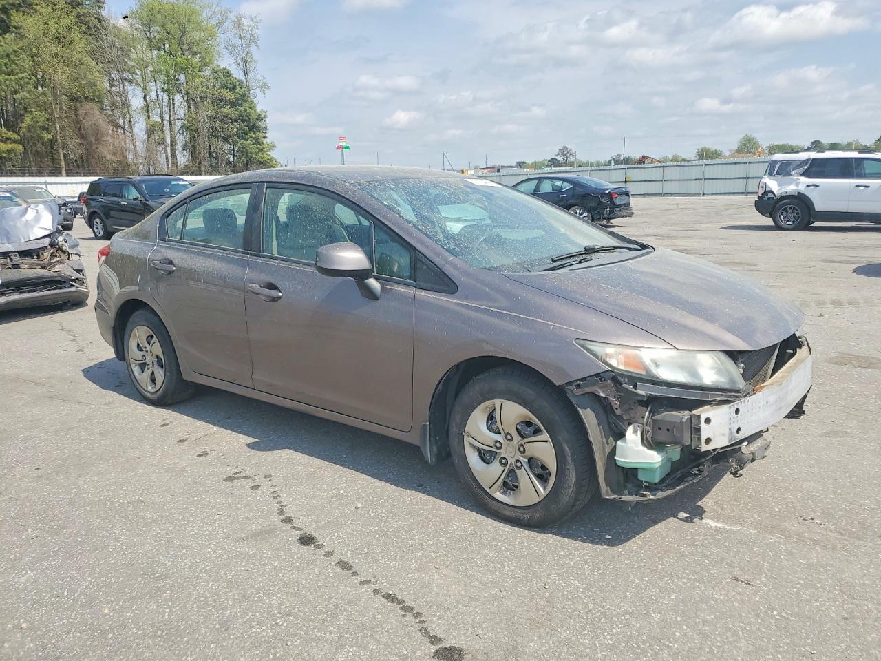 2013 Honda Civic Lx Gray vin: 19XFB2F52DE091546