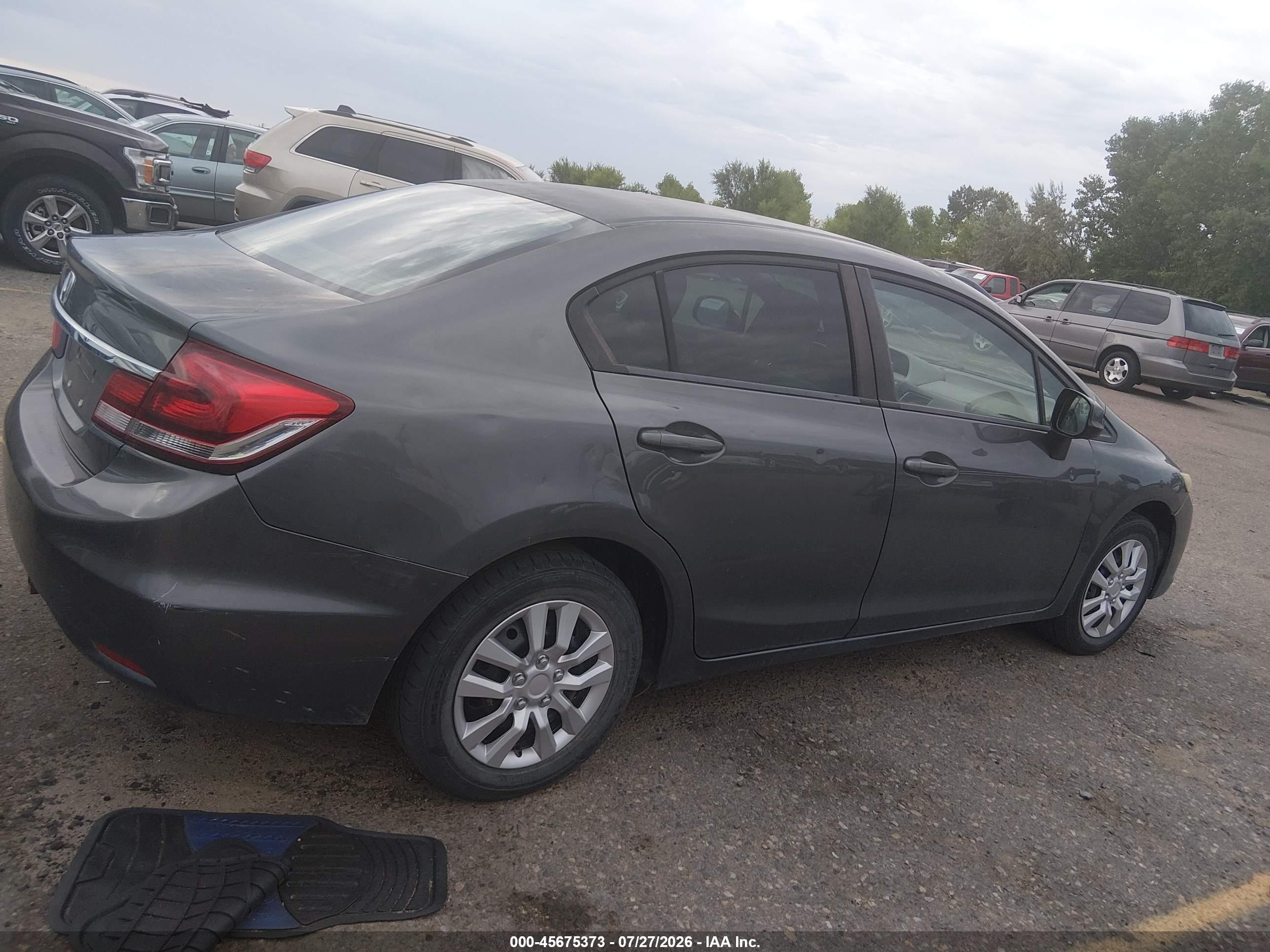 2013 Honda Civic Lx Серый vin: 19XFB2F52DE093412