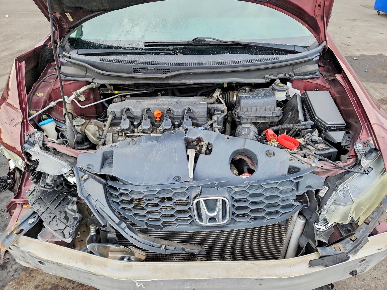 2013 Honda Civic Lx Burgundy vin: 19XFB2F52DE096780