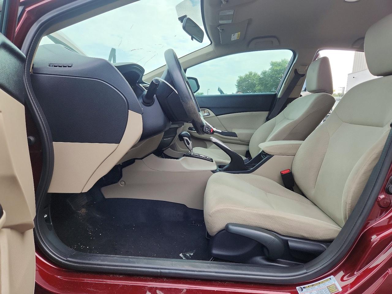 2013 Honda Civic Lx Burgundy vin: 19XFB2F52DE096780