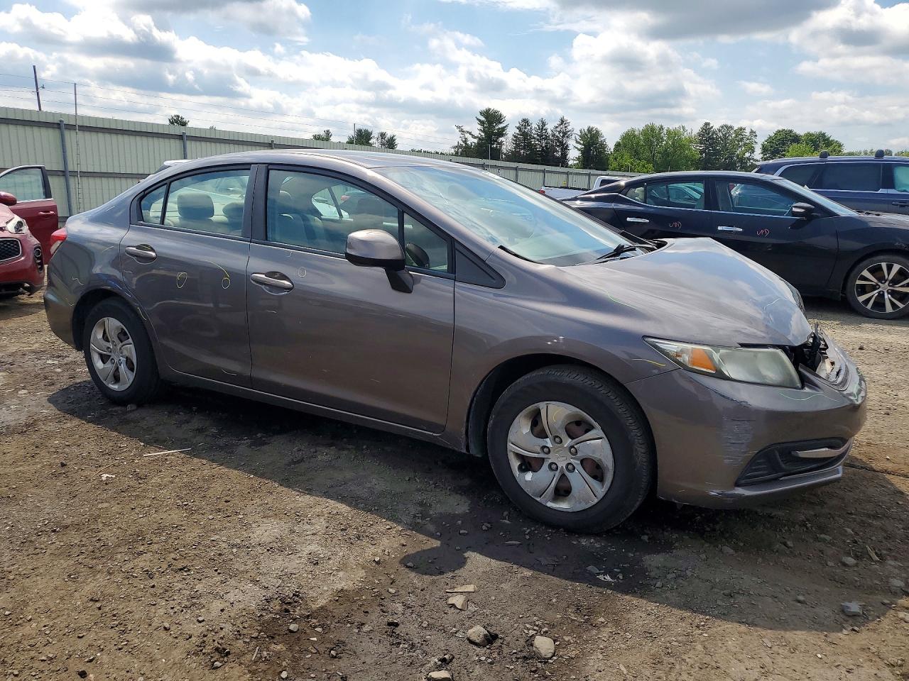 2013 Honda Civic Lx Gray vin: 19XFB2F52DE203293