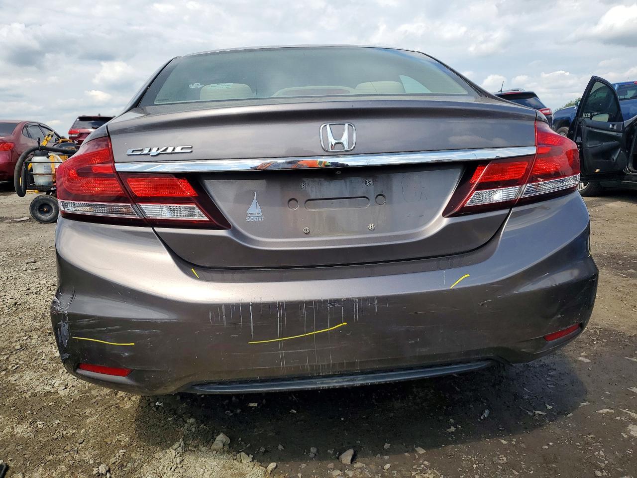 2013 Honda Civic Lx Gray vin: 19XFB2F52DE203293