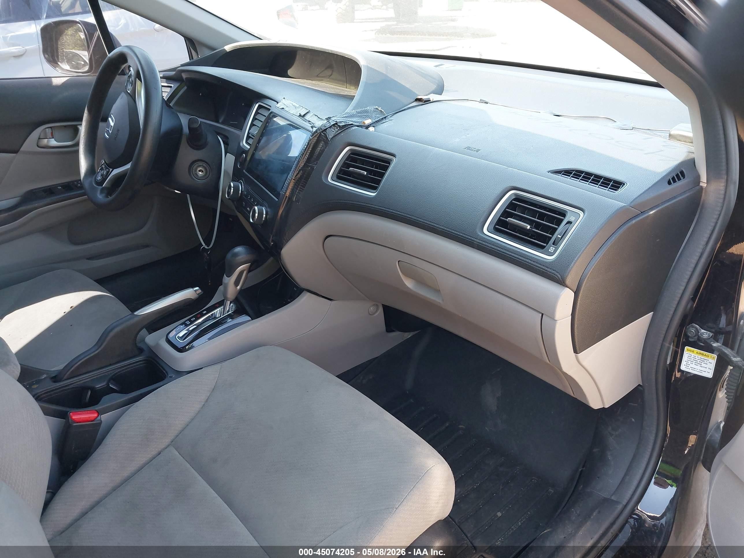2013 Honda Civic Lx Black vin: 19XFB2F52DE205898