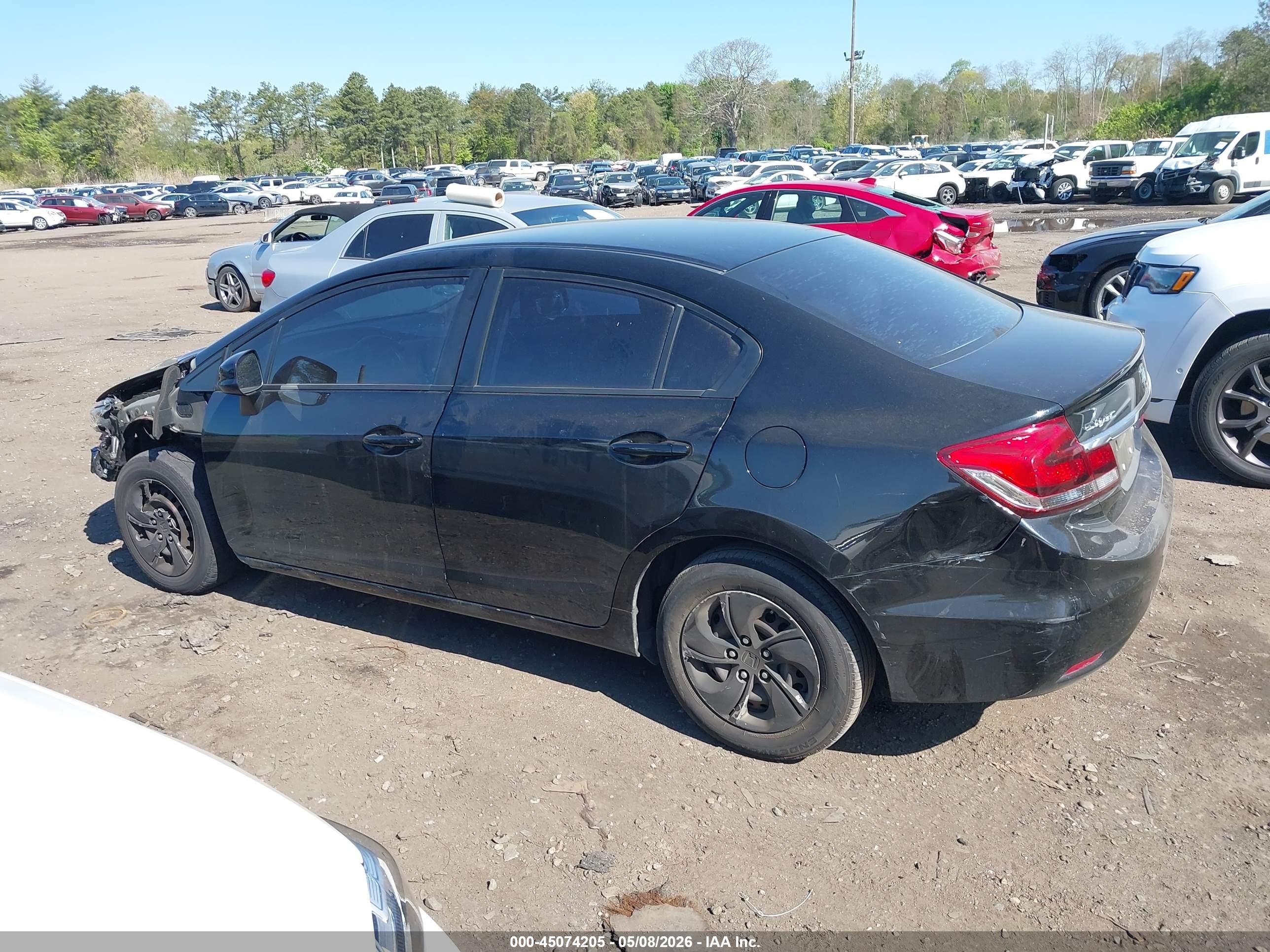 2013 Honda Civic Lx Black vin: 19XFB2F52DE205898