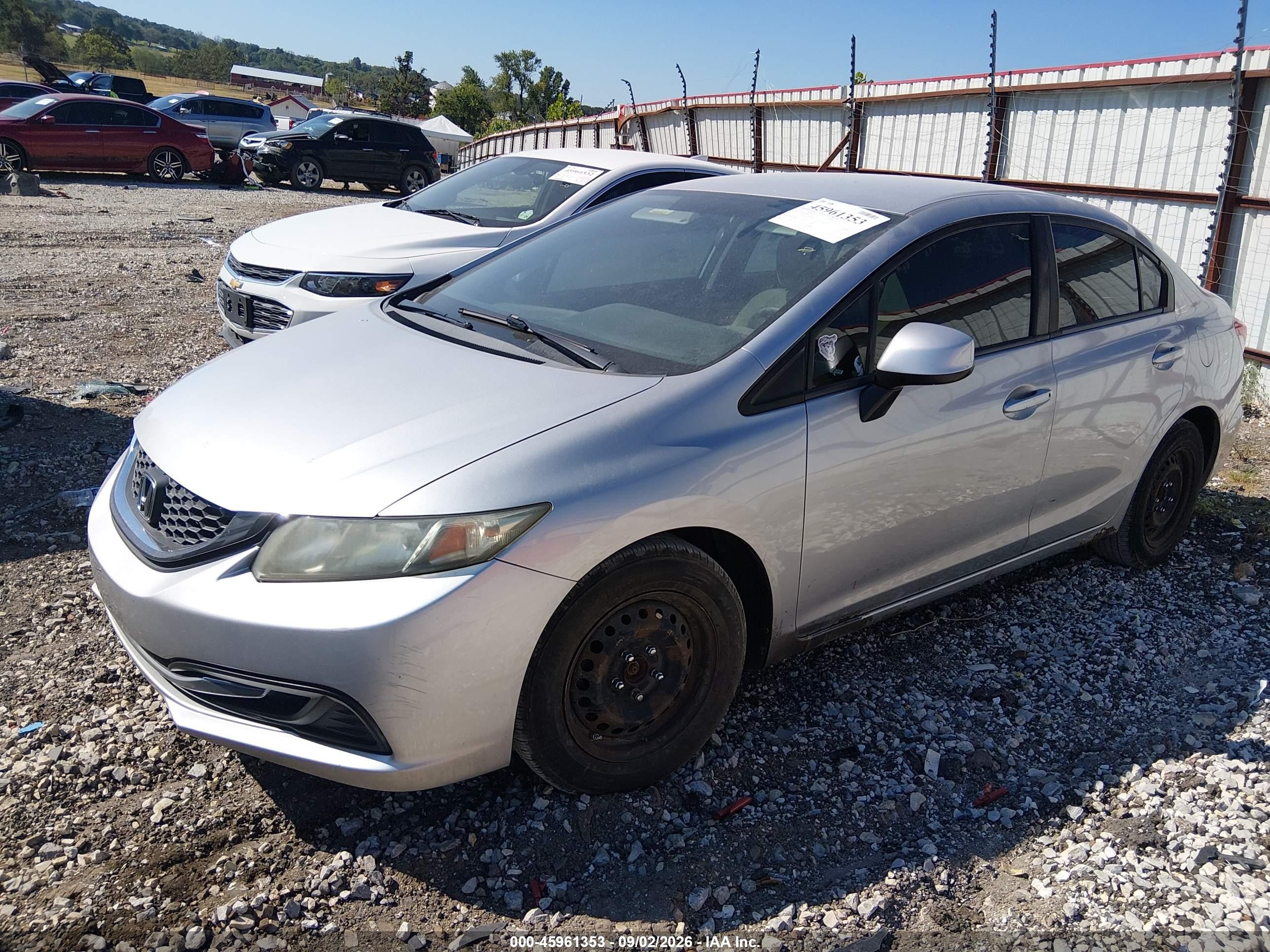 2013 Honda Civic Lx Silver vin: 19XFB2F52DE219977