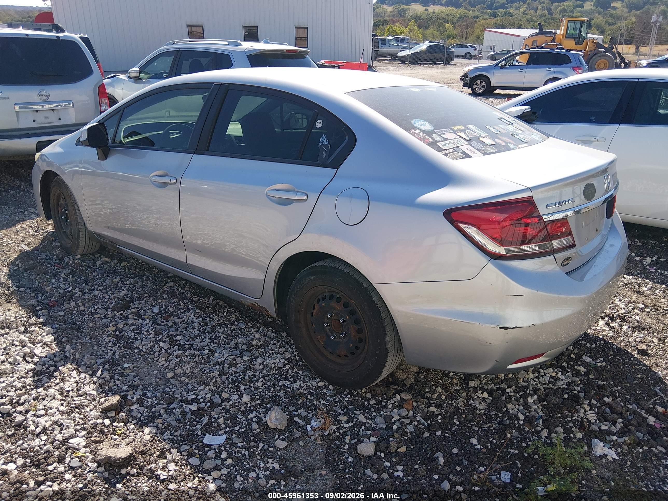 2013 Honda Civic Lx Silver vin: 19XFB2F52DE219977