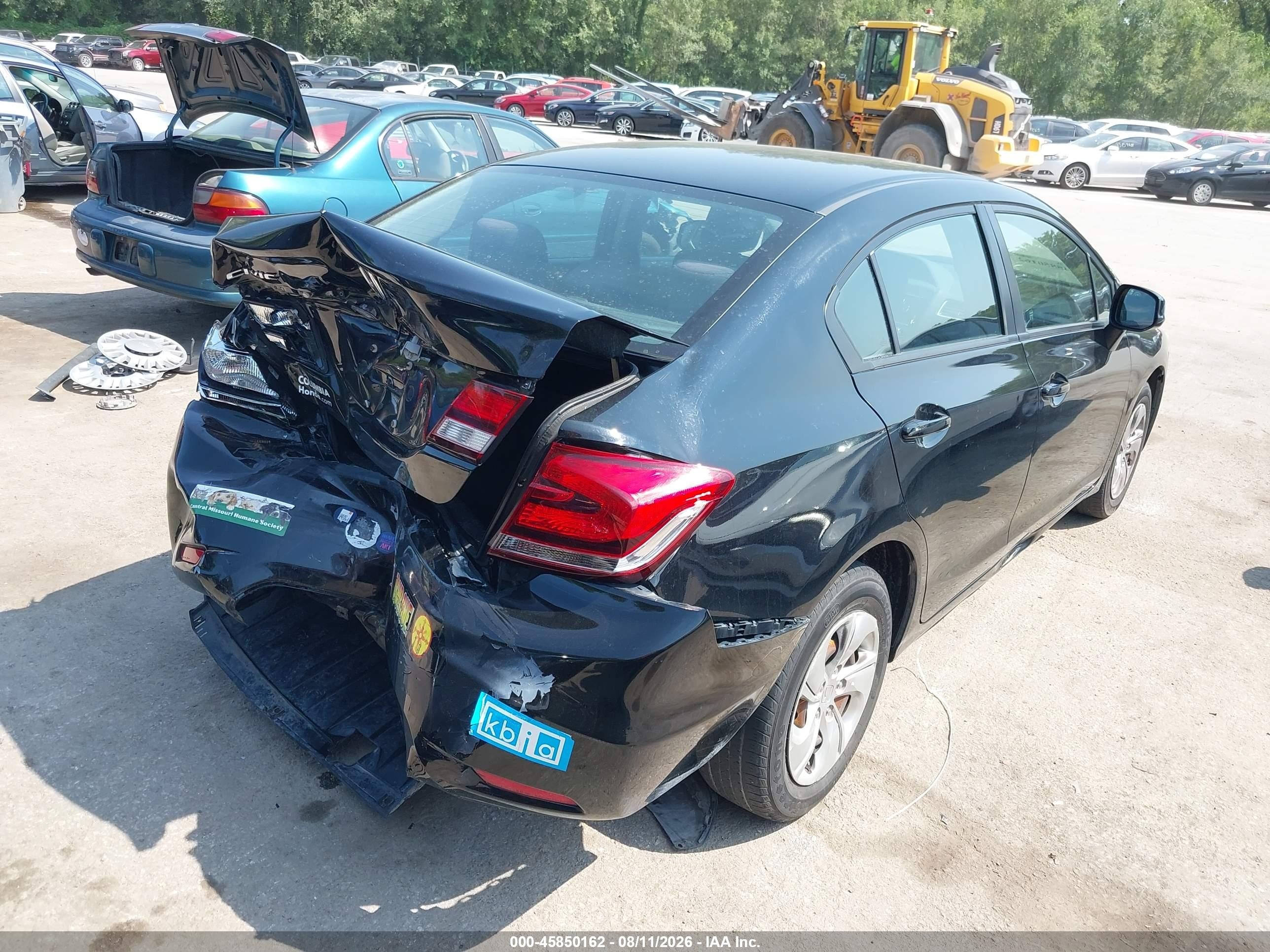2013 Honda Civic Lx Black vin: 19XFB2F52DE221373