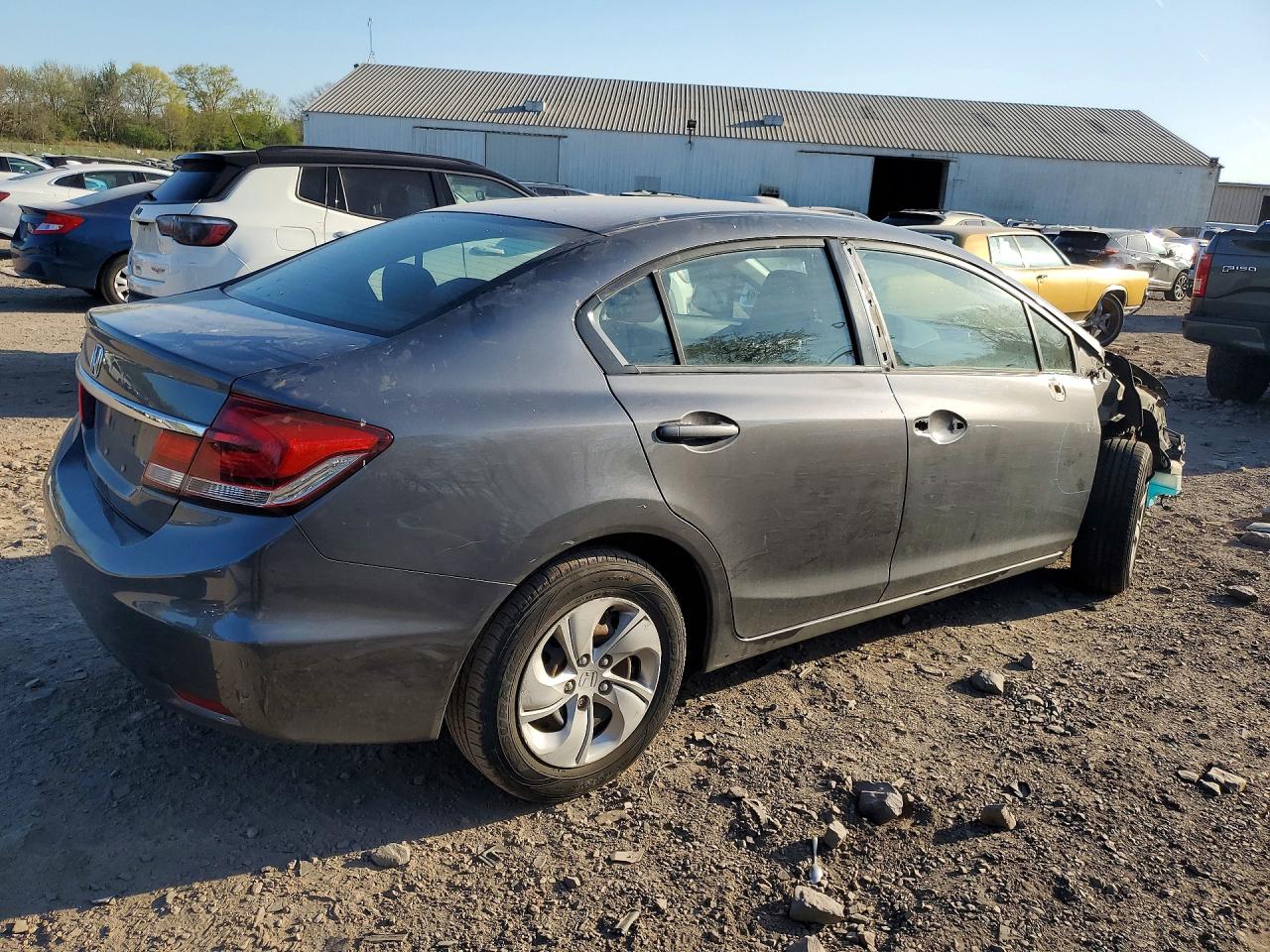 2013 Honda Civic Lx Gray vin: 19XFB2F52DE227481